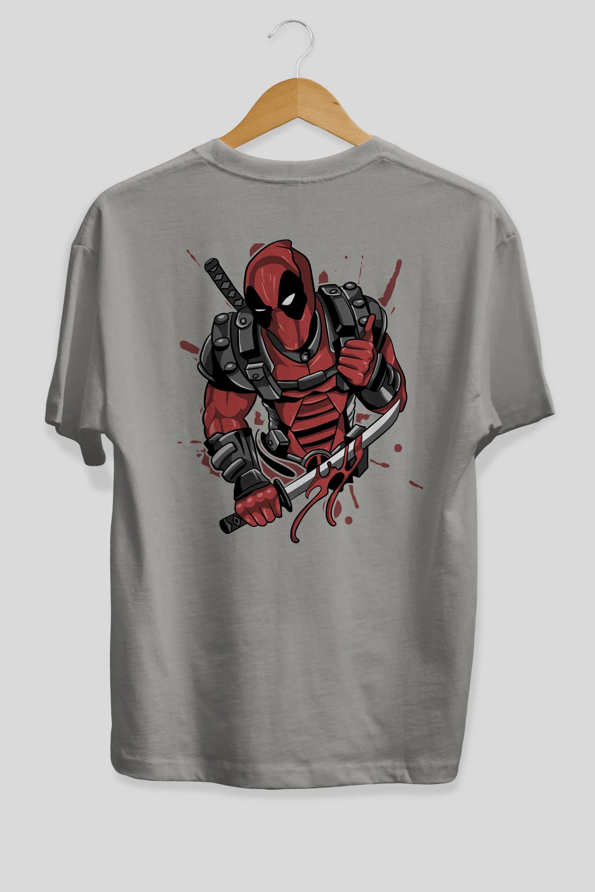 Deadpool (12) Arka Baskılı Oversize t-shirt Erkek Kadın Unisex %100 Pamuk Bisiklet Yaka tişort