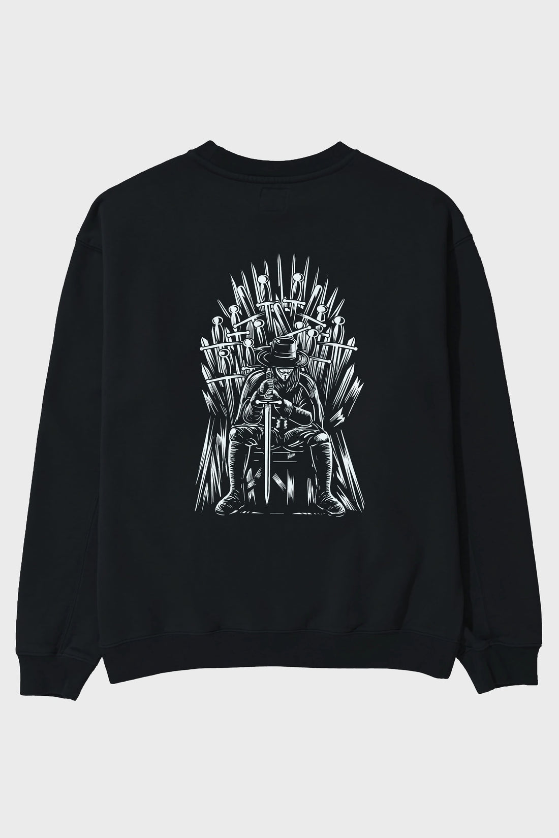 The Thrones Of Vendetta Arka Baskılı Oversize Sweatshirt Erkek Kadın Unisex