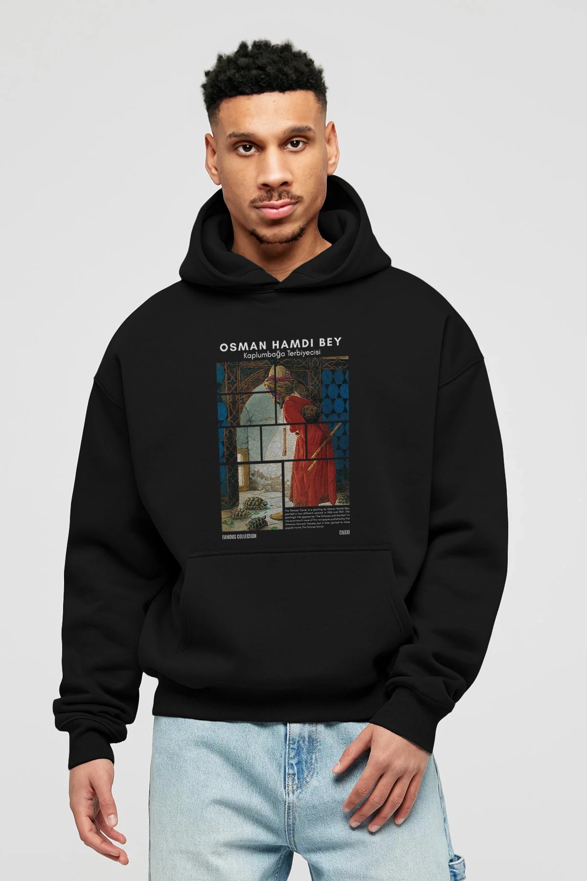 Osman Hamdi Bey ön Baskılı Hoodie Oversize Kapüşonlu Sweatshirt Erkek Kadın