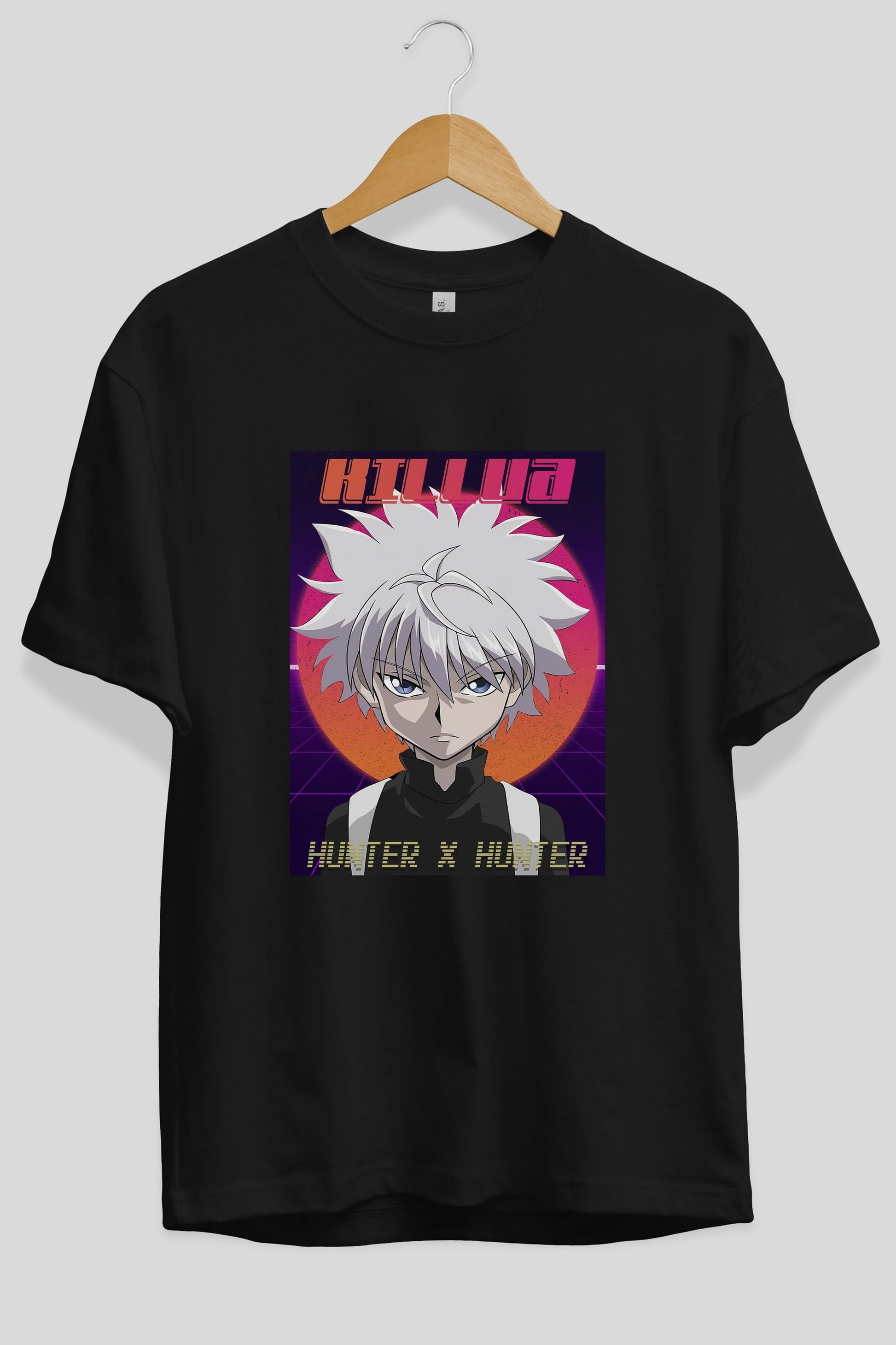 Killua Zoldyck 12 1 Anime Ön Baskılı Oversize t-shirt %100 pamuk Erkek Kadın Unisex