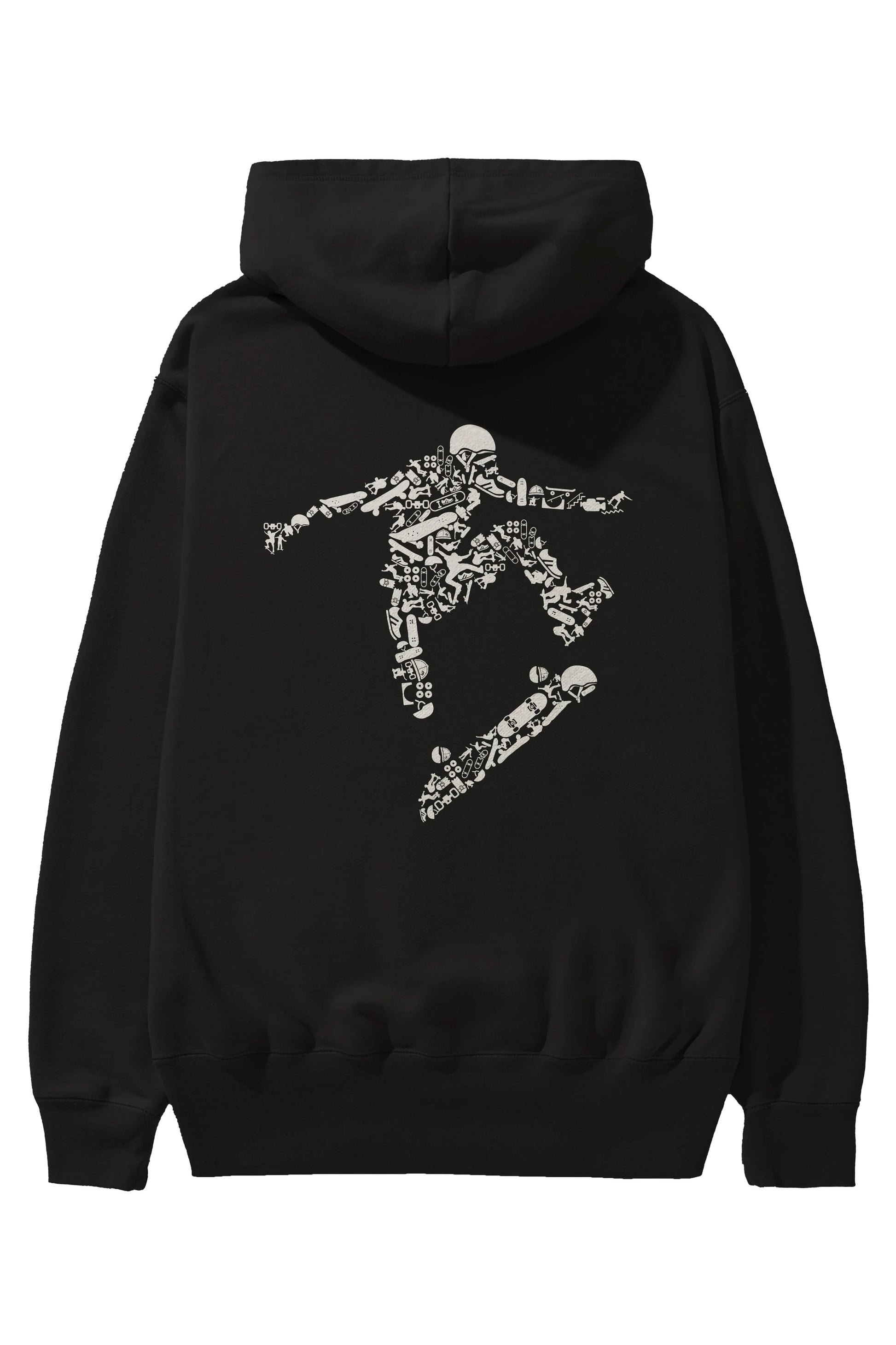Skater Arka Baskılı Hoodie Oversize Kapüşonlu Sweatshirt Erkek Kadın Unisex