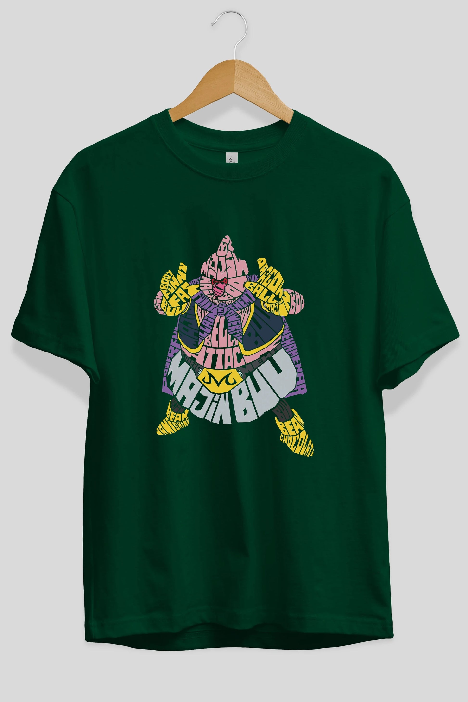 Majin Buu Ön Baskılı Oversize t-shirt %100 pamuk Erkek Kadın Unisex
