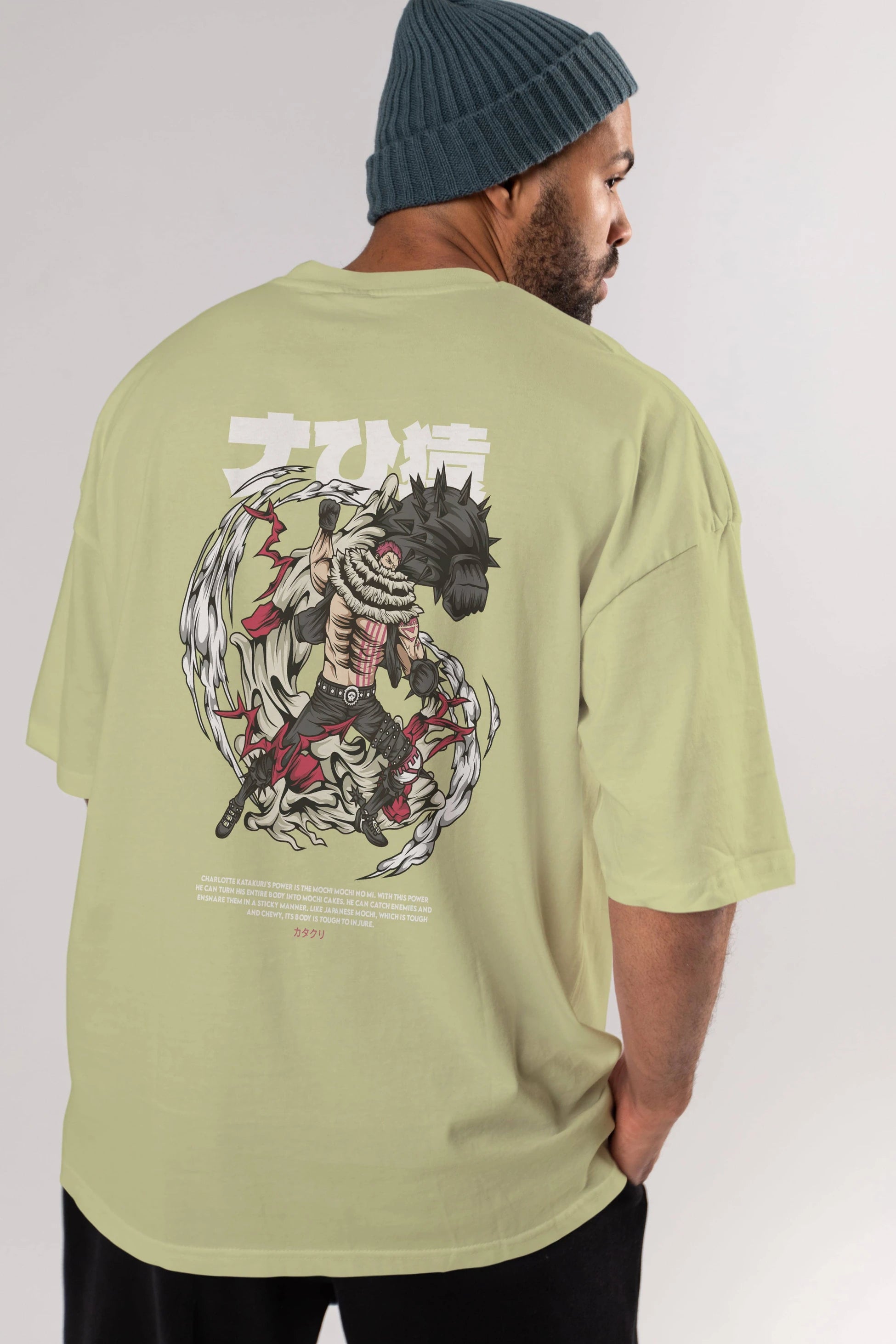 Katakuri Anime Arka Baskılı Oversize t-shirt Erkek Kadın Unisex