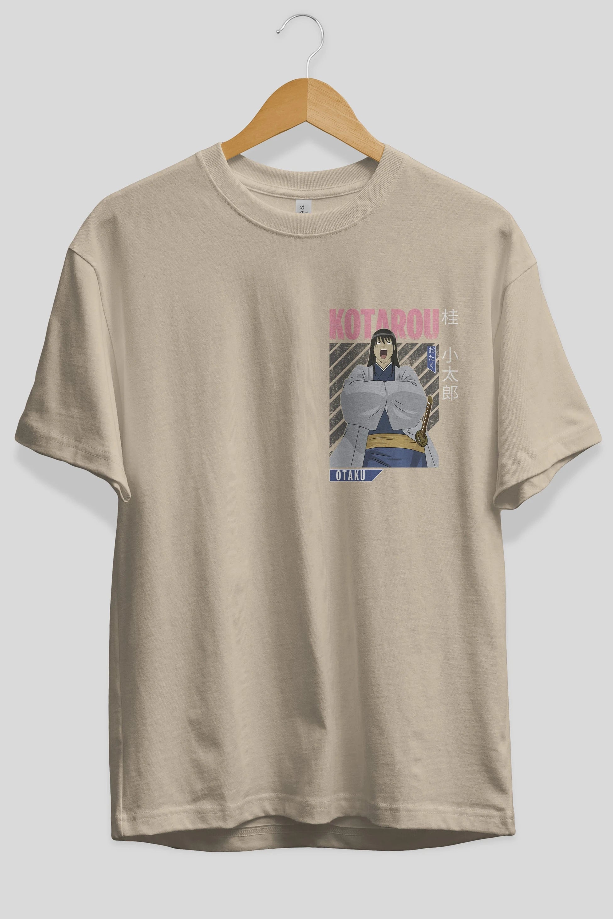 Kotarou Katsura GINTAMA 1 Ön Sol Baskılı Oversize t-shirt Erkek Kadın Unisex %100 Pamuk Bisiklet Yaka tişort