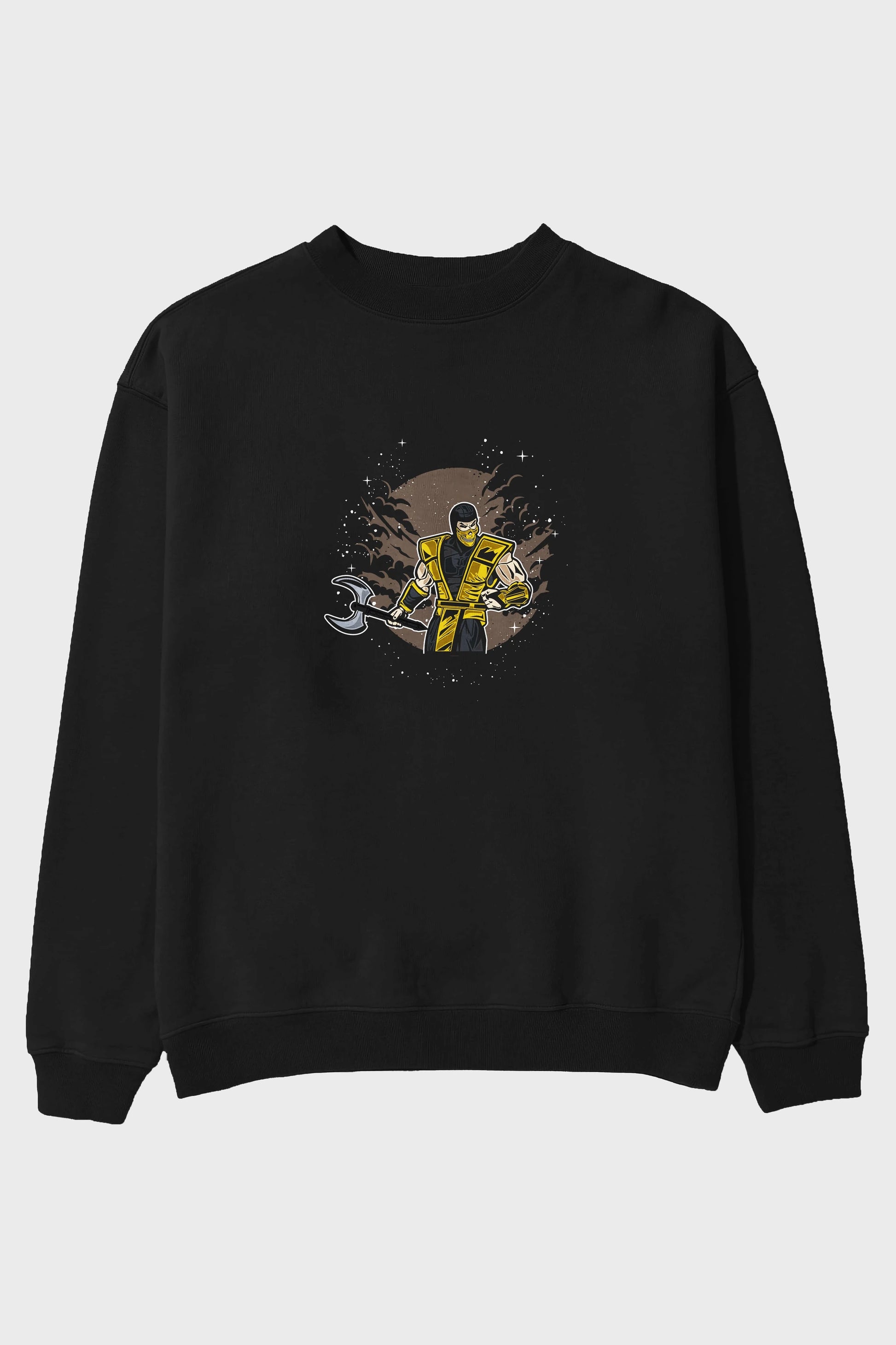 SCORPION Ön Baskılı Oversize Sweatshirt Erkek Kadın Unisex