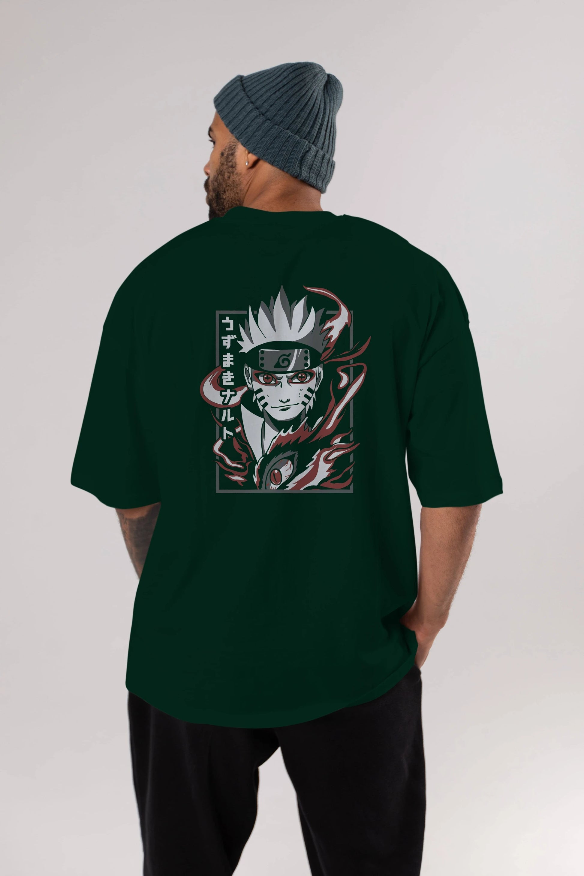 NarutoMod Anime Arka Baskılı Oversize t-shirt Erkek Kadın Unisex