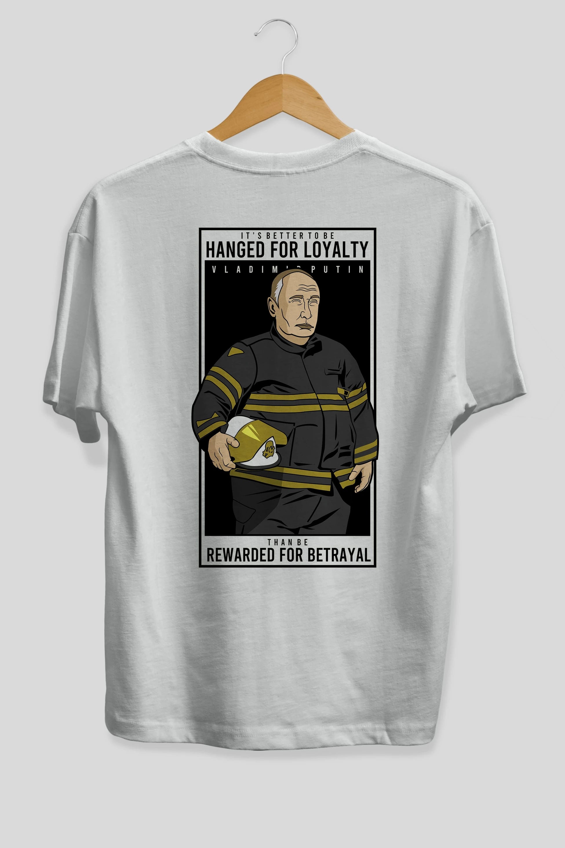 Putin Fireman Arka Baskılı Oversize t-shirt Erkek Kadın Unisex %100 Pamuk tişort