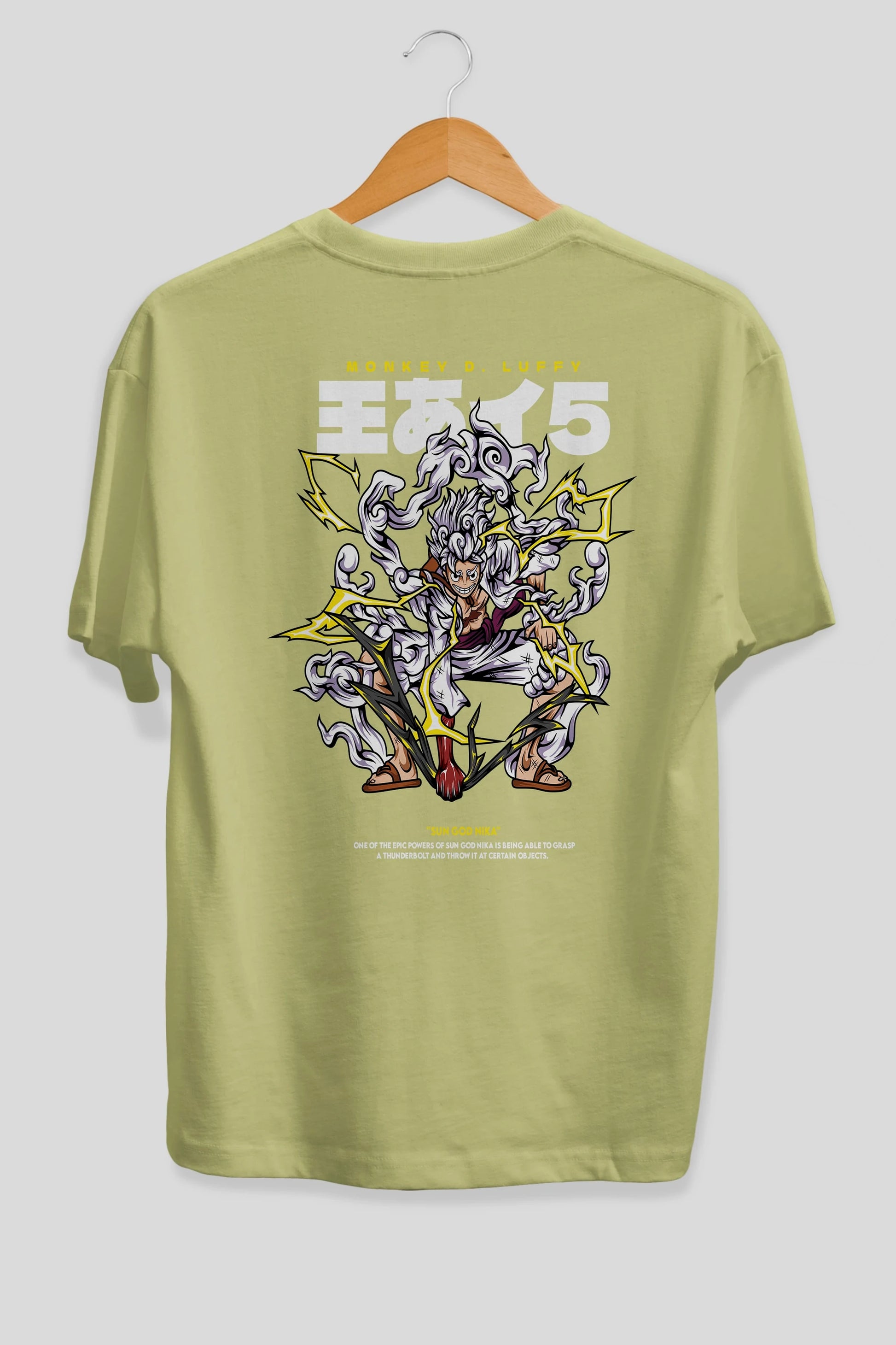 Monkey D. Luffy Anime Arka Baskılı Oversize t-shirt Erkek Kadın Unisex