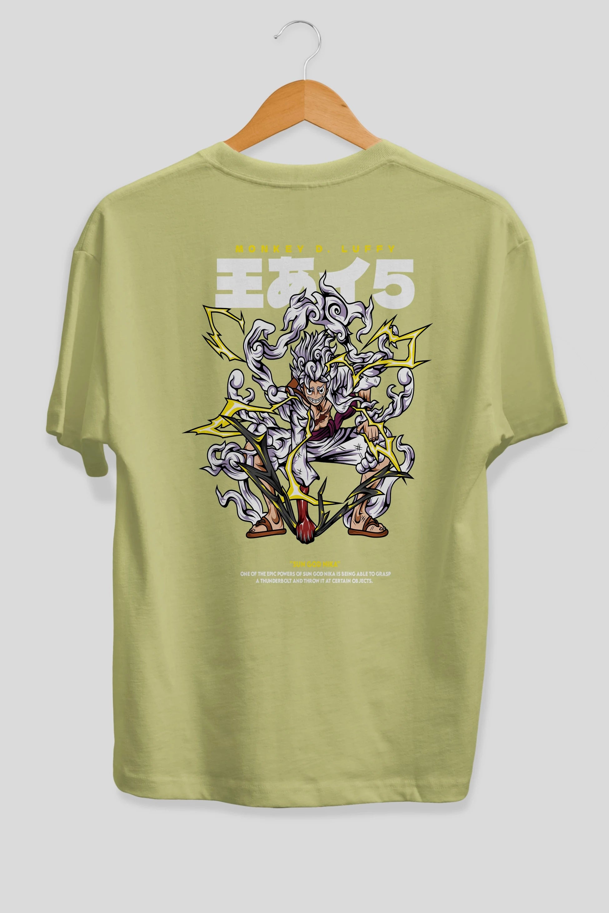 Monkey D. Luffy Anime Arka Baskılı Oversize t-shirt Erkek Kadın Unisex