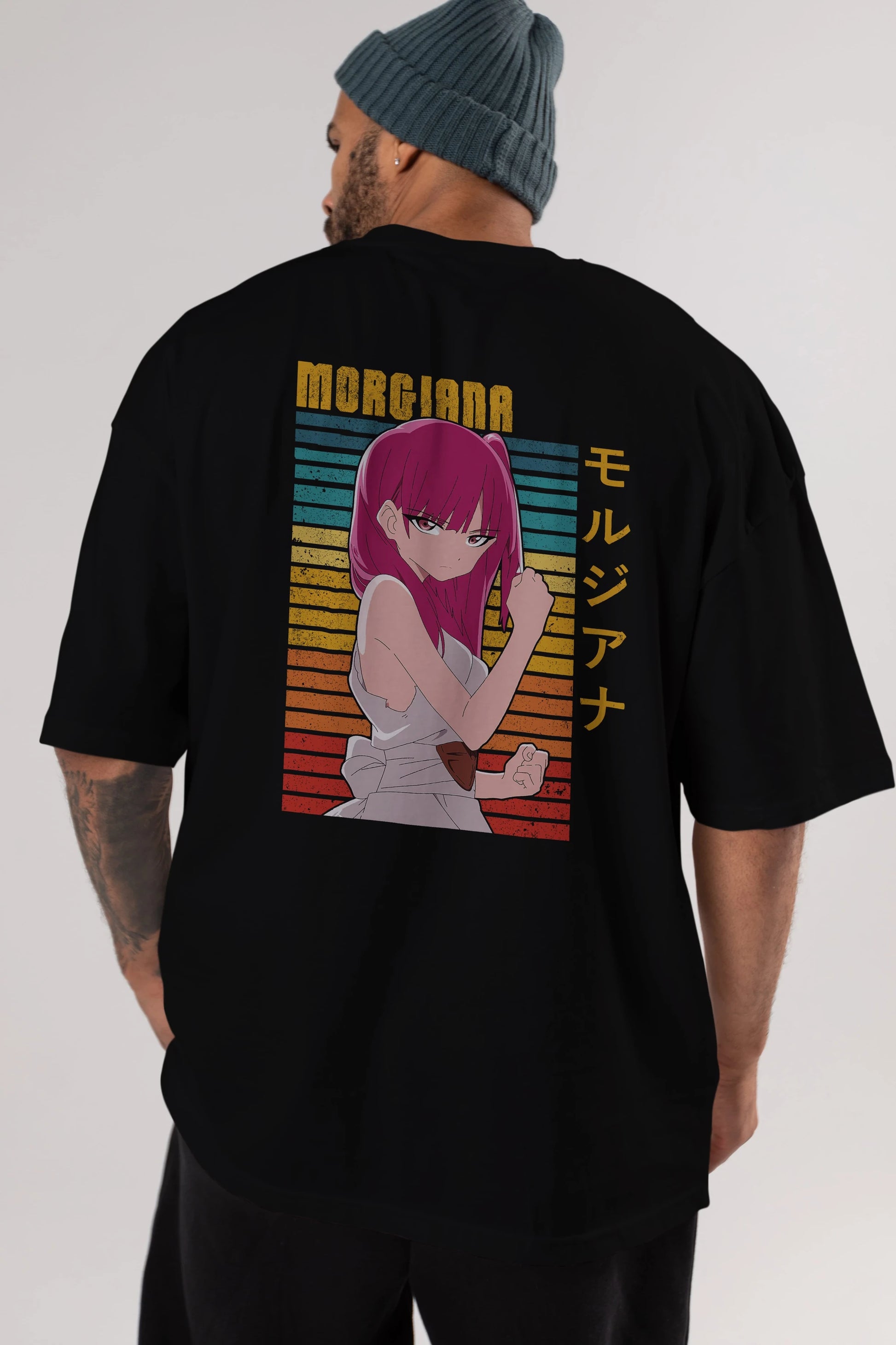 Morgiana 3 Anime Arka Baskılı Oversize t-shirt Erkek Kadın Unisex