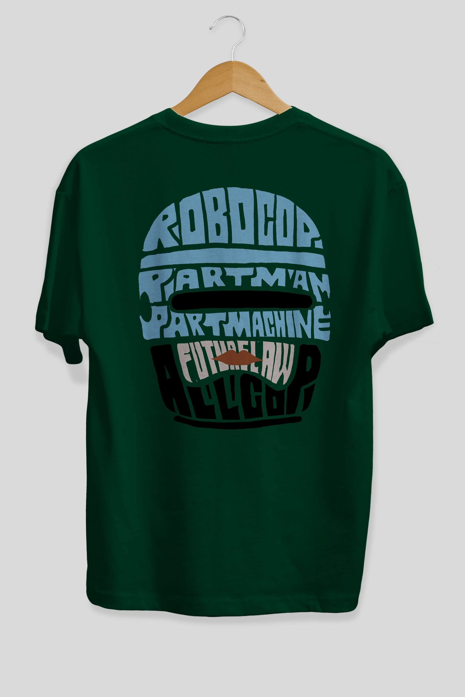 Robocop Arka Baskılı Oversize t-shirt %100 pamuk Erkek Kadın Unisex