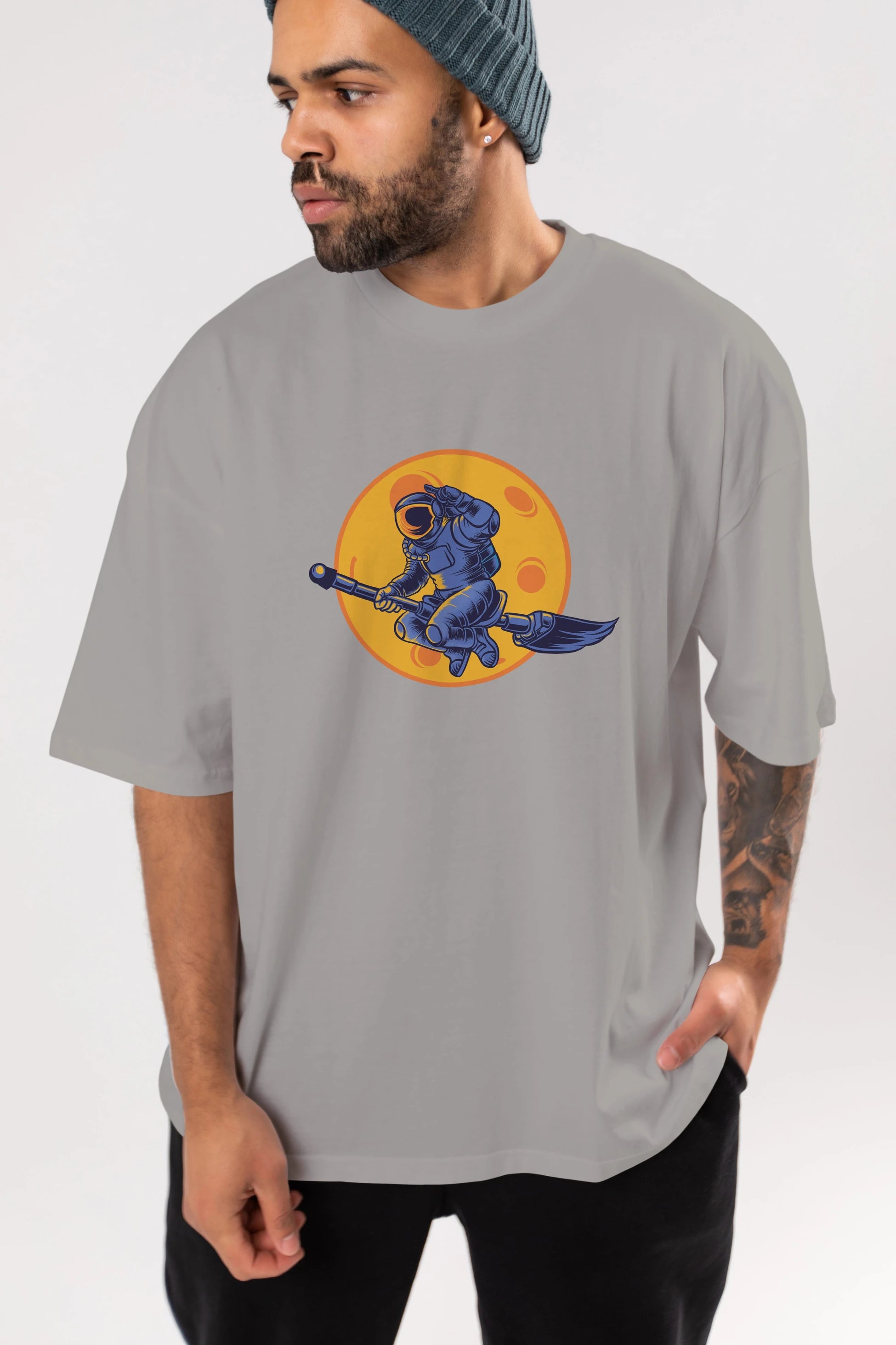 Space Witch Ön Baskılı Oversize t-shirt Erkek Kadın Unisex