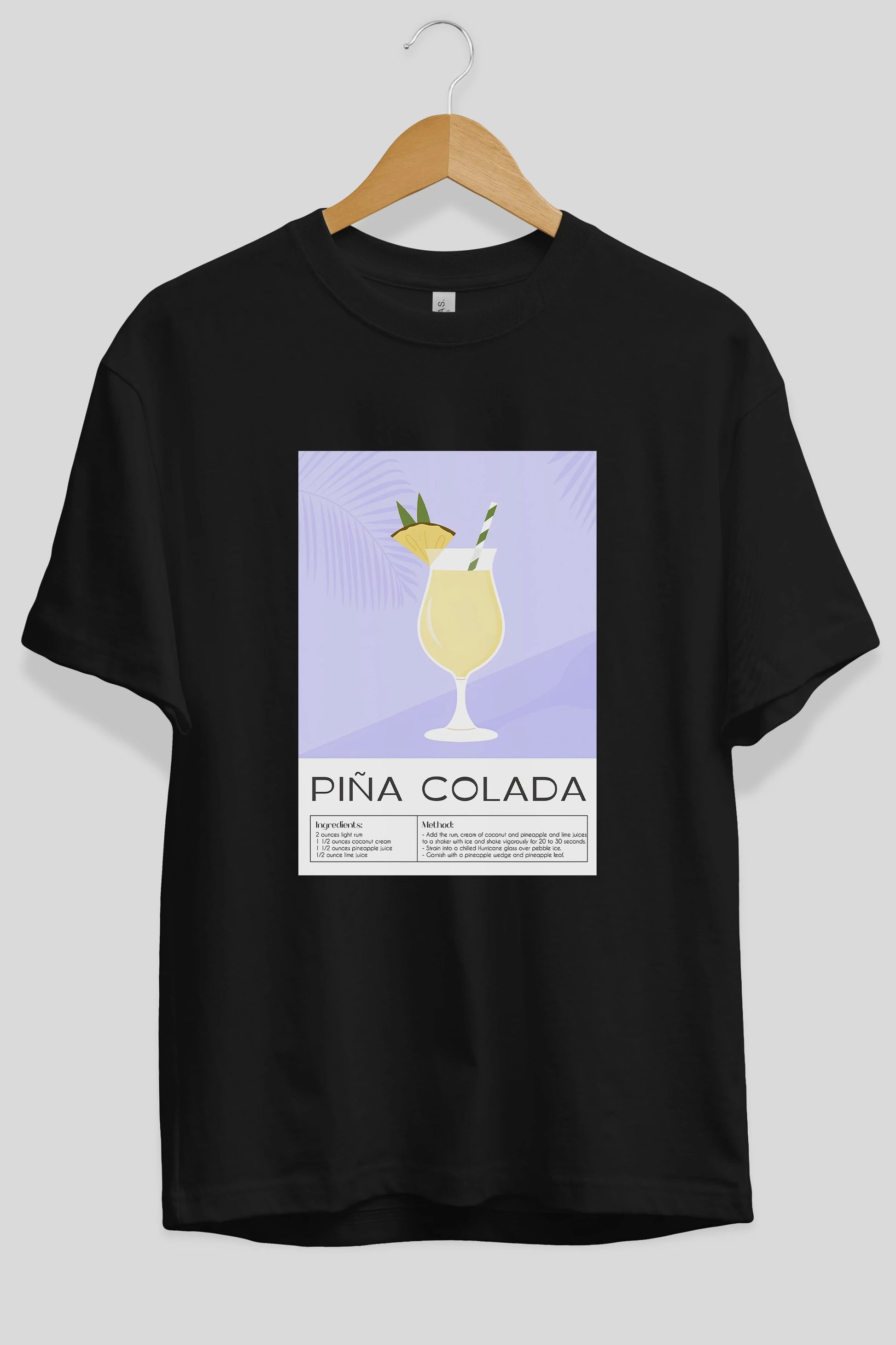 PIna Colada 6 Ön Baskılı Oversize t-shirt Erkek Kadın Unisex %100 Pamuk Bisiklet Yaka tişort