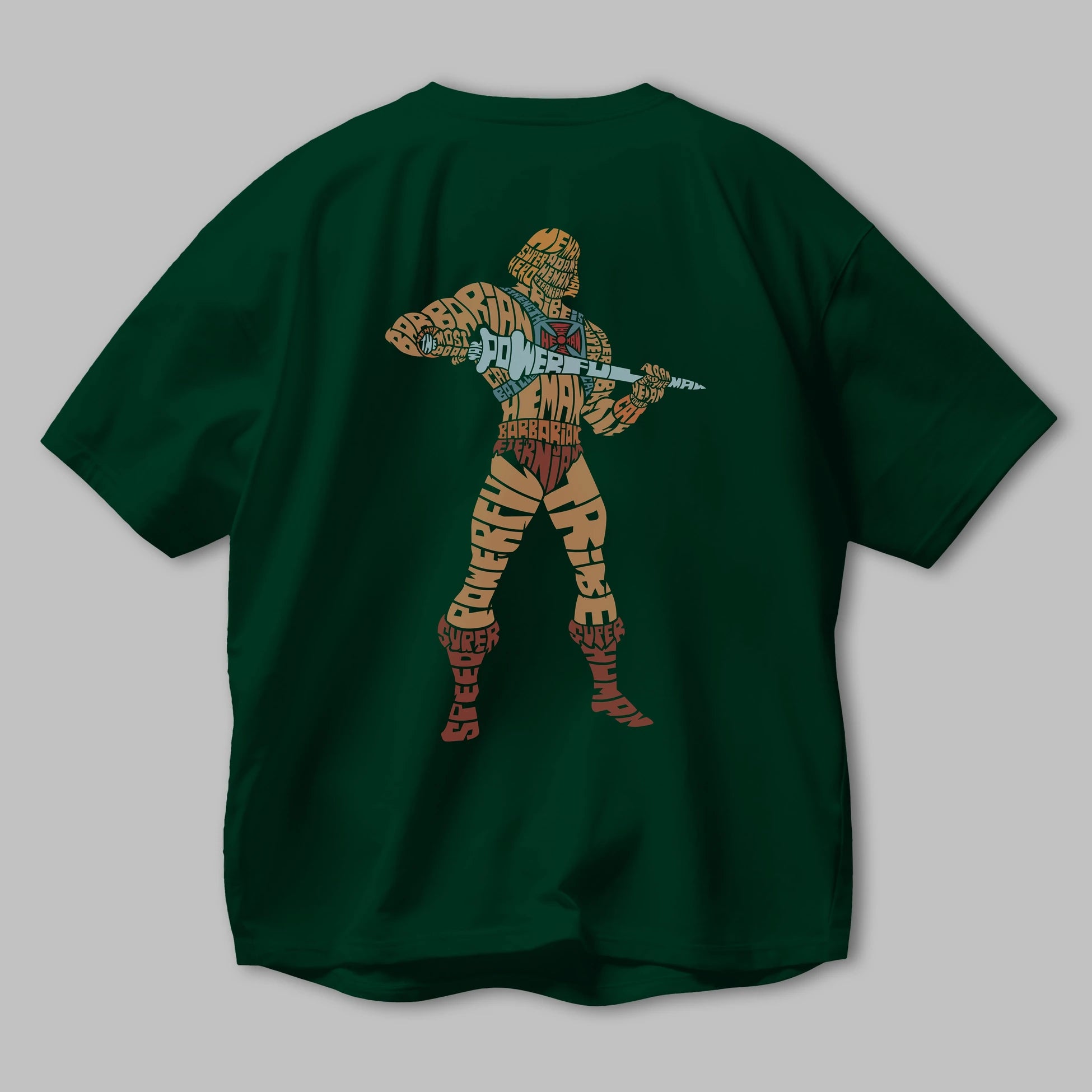 Heman Arka Baskılı Oversize t-shirt %100 pamuk Erkek Kadın Unisex