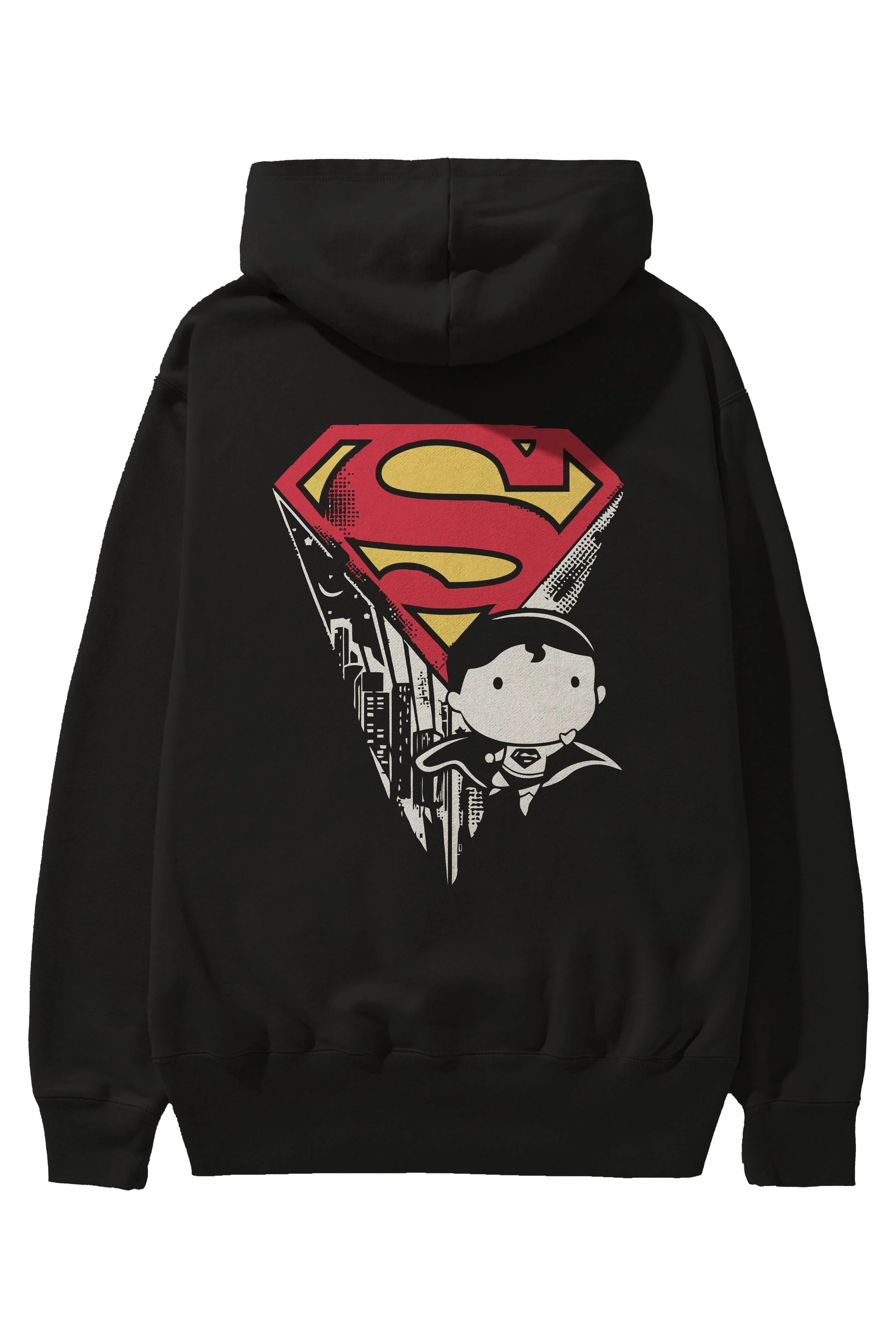 Superman Arka Baskılı Hoodie Oversize Kapüşonlu Sweatshirt Erkek Kadın Unisex