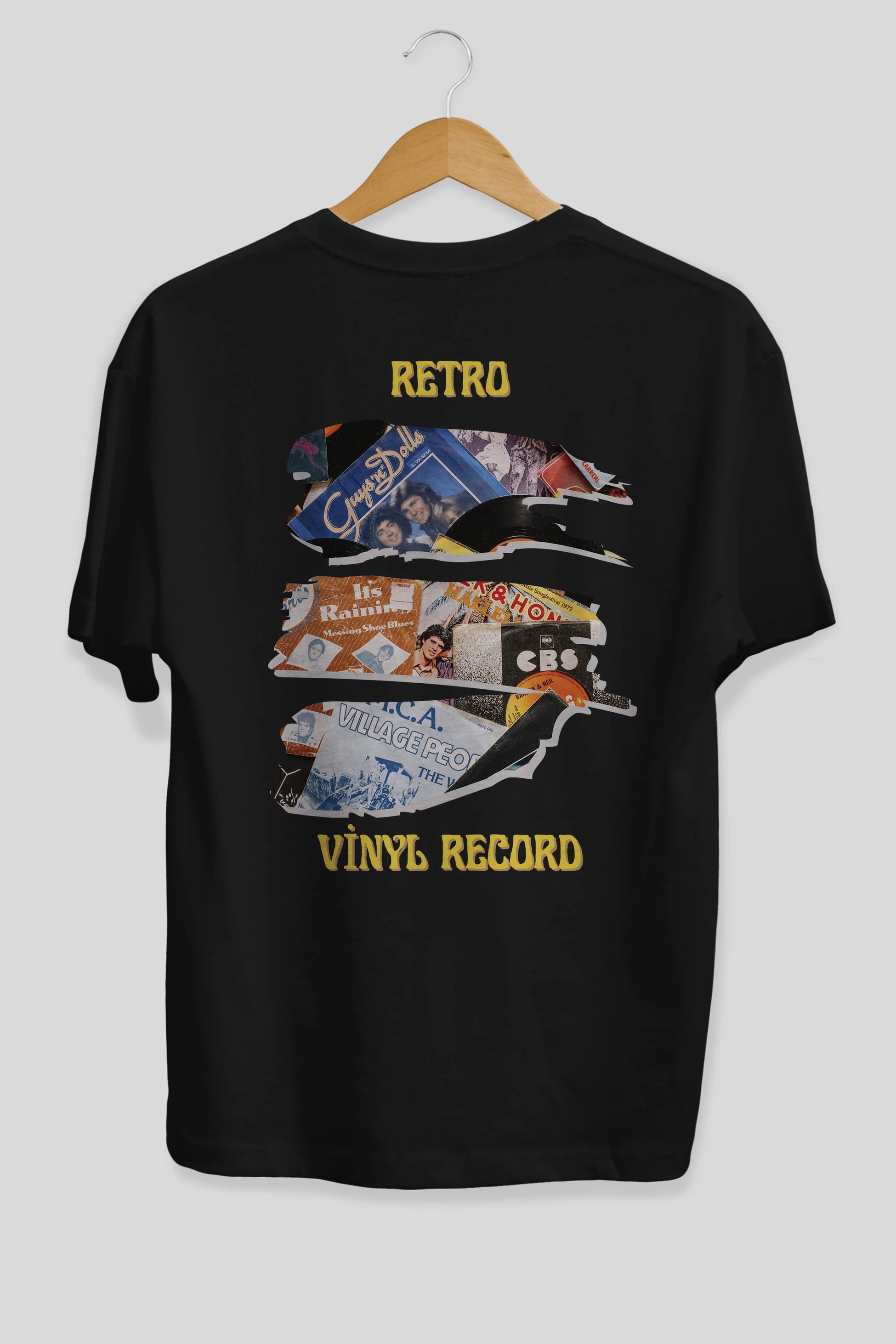 Retro Design Arka Baskılı Oversize t-shirt Erkek Kadın Unisex