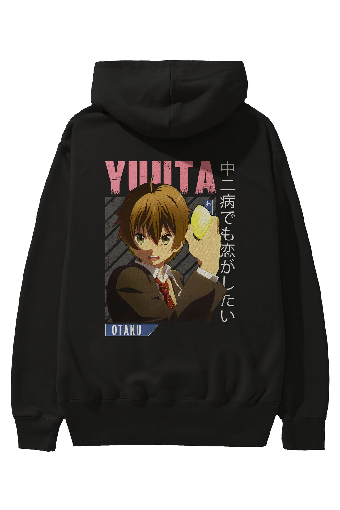 Yuuta Togashi 2 Anime Arka Baskılı Hoodie Oversize Kapüşonlu Sweatshirt Erkek Kadın Unisex