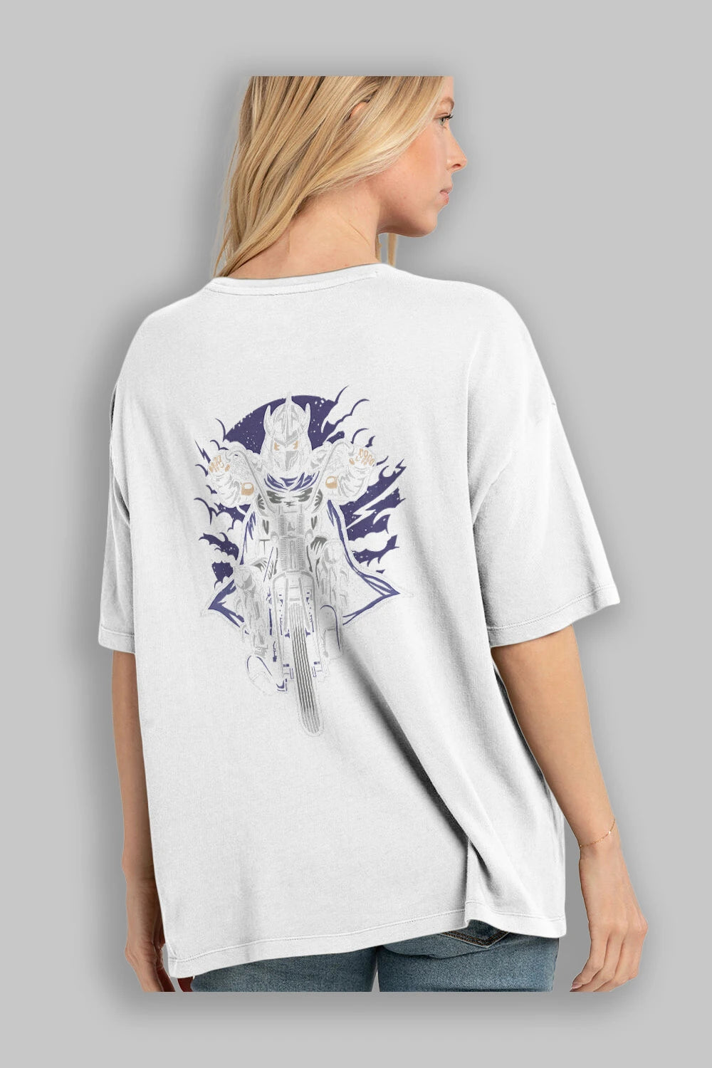 Shred Chopper Arka Baskılı Oversize t-shirt Erkek Kadın Unisex %100 Pamuk