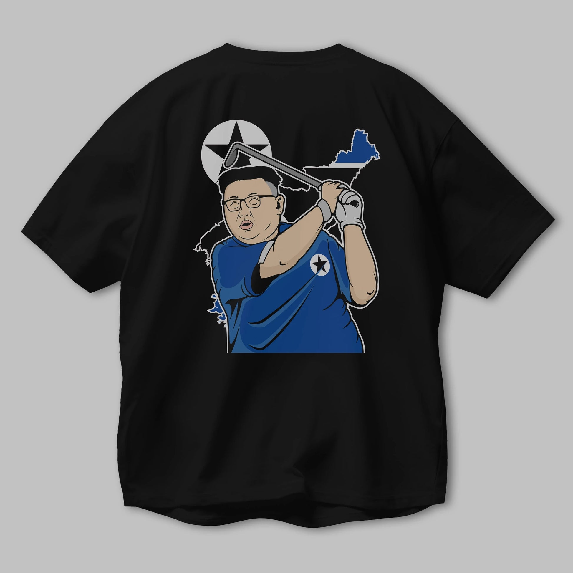 Kim Golf Arka Baskılı Oversize t-shirt Erkek Kadın Unisex %100 Pamuk tişort