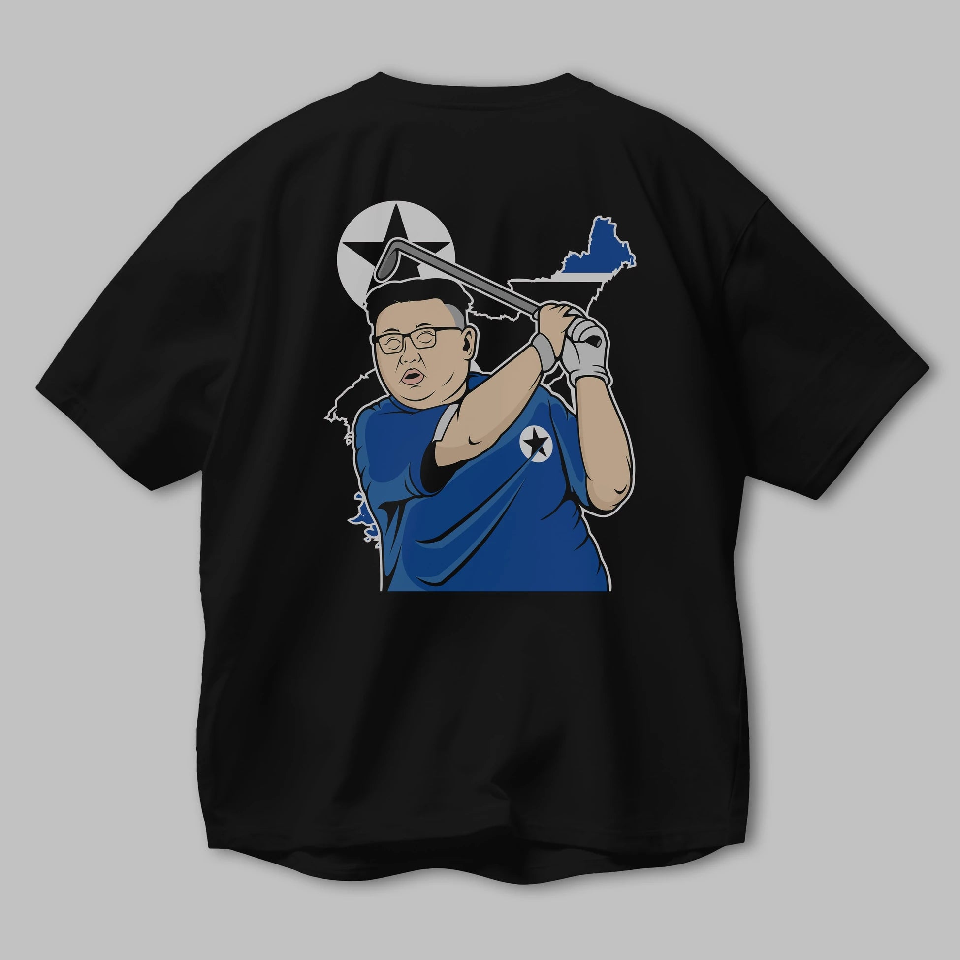 Kim Golf Arka Baskılı Oversize t-shirt Erkek Kadın Unisex %100 Pamuk tişort