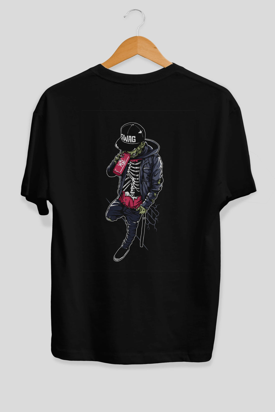 Zombie Swag Arka Baskılı Oversize t-shirt Erkek Kadın Unisex %100 Pamuk