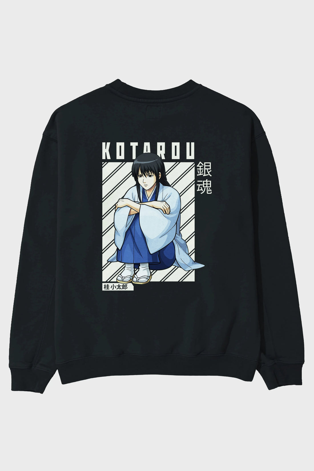 Kotarou Katsura GINTAMA Anime Arka Baskılı Oversize Sweatshirt Erkek Kadın Unisex