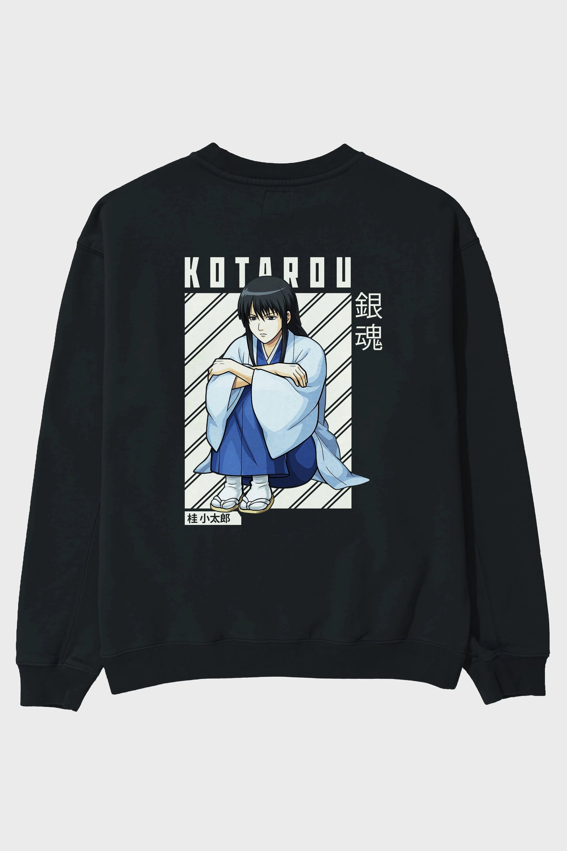 Kotarou Katsura GINTAMA Anime Arka Baskılı Oversize Sweatshirt Erkek Kadın Unisex