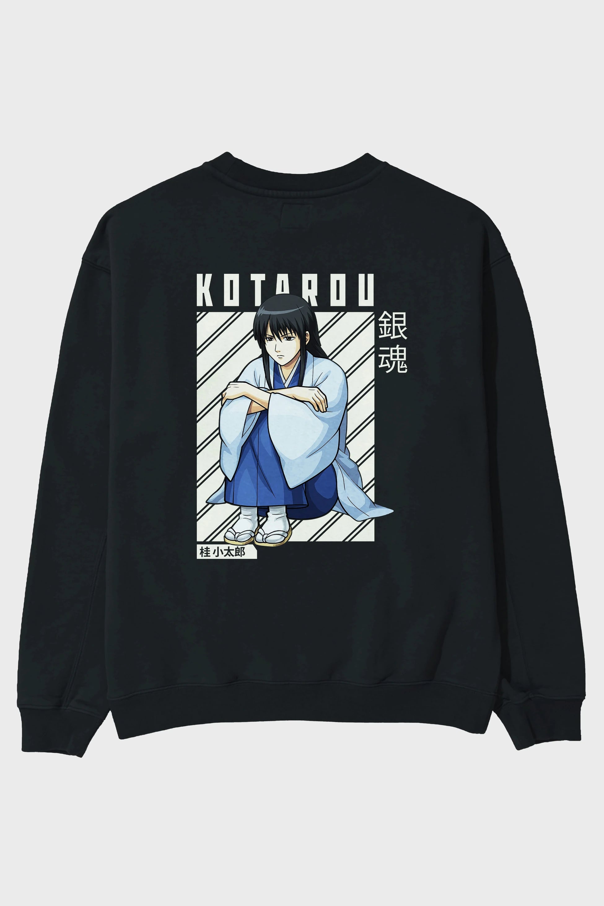 Kotarou Katsura GINTAMA Anime Arka Baskılı Oversize Sweatshirt Erkek Kadın Unisex