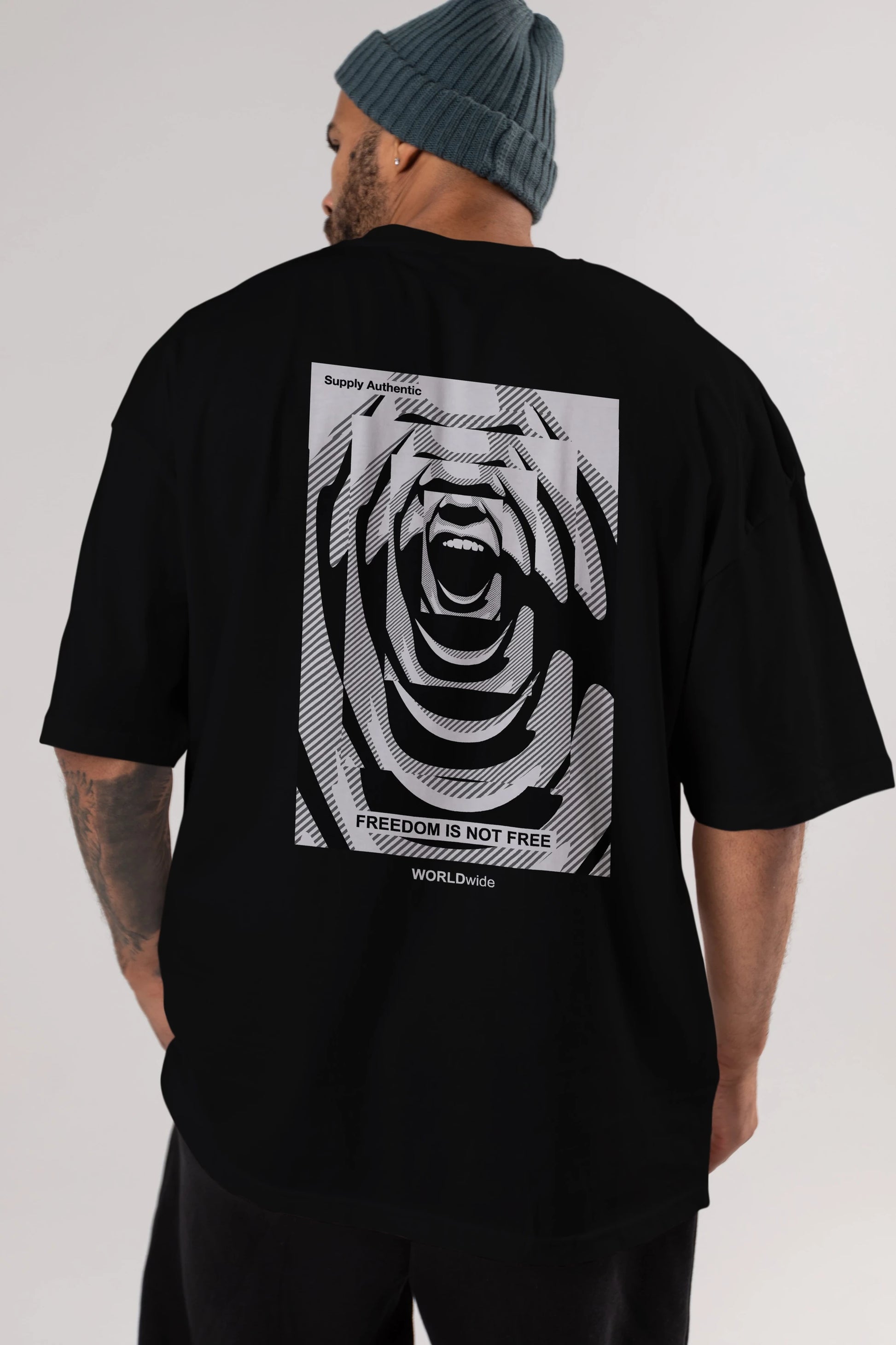 Freedom is Not Free 2 Arka Baskılı Oversize t-shirt Erkek Kadın Unisex