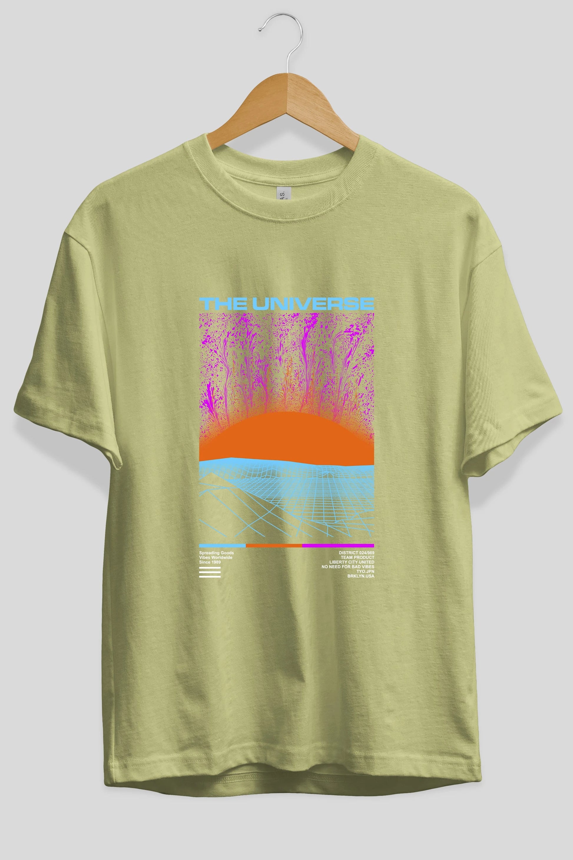 The Universe Ön Baskılı Oversize t-shirt Erkek Kadın Unisex