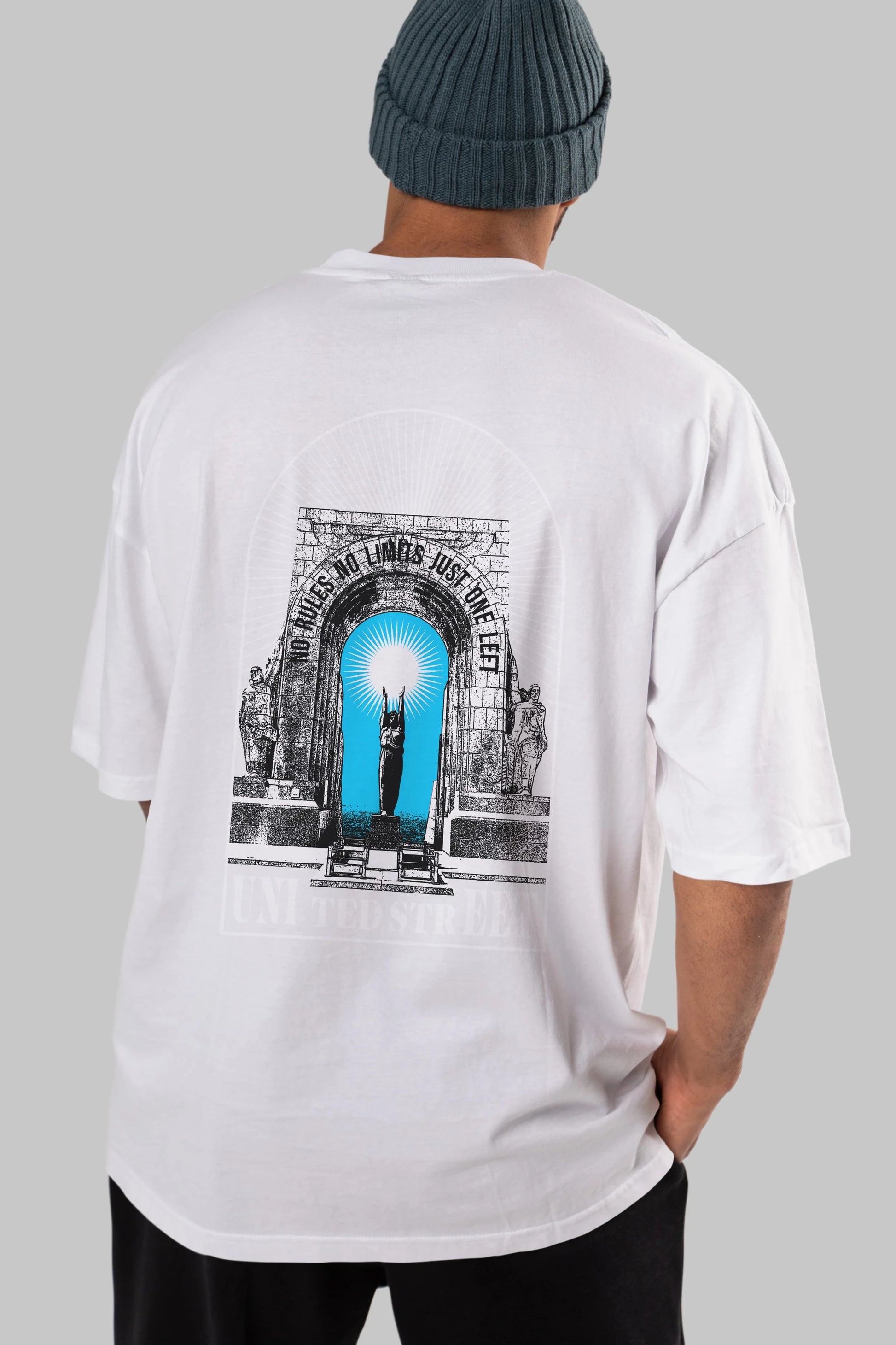 No Rules No Limits Arka Baskılı Oversize t-shirt Erkek Kadın Unisex