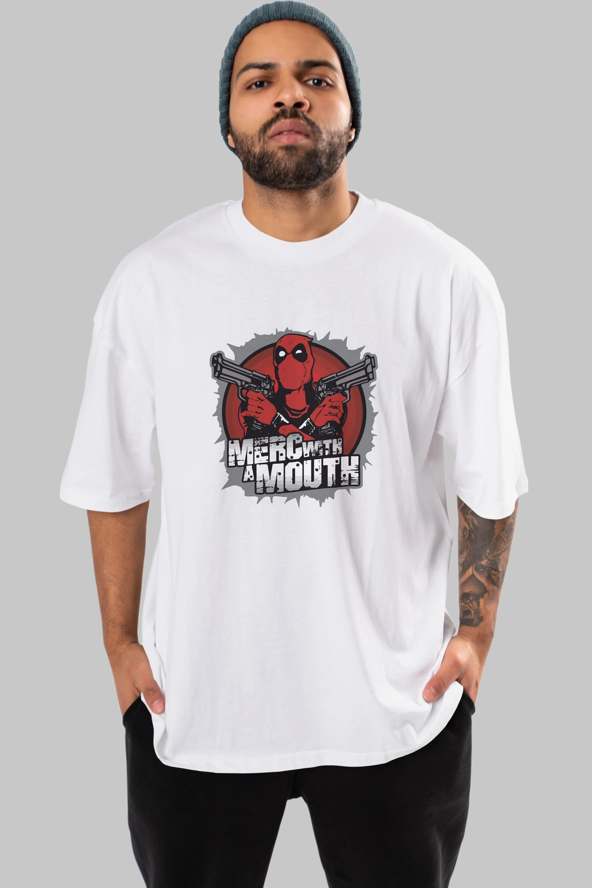 Deadpool (13) Ön Baskılı Oversize t-shirt Erkek Kadın Unisex %100 Pamuk Bisiklet Yaka tişort