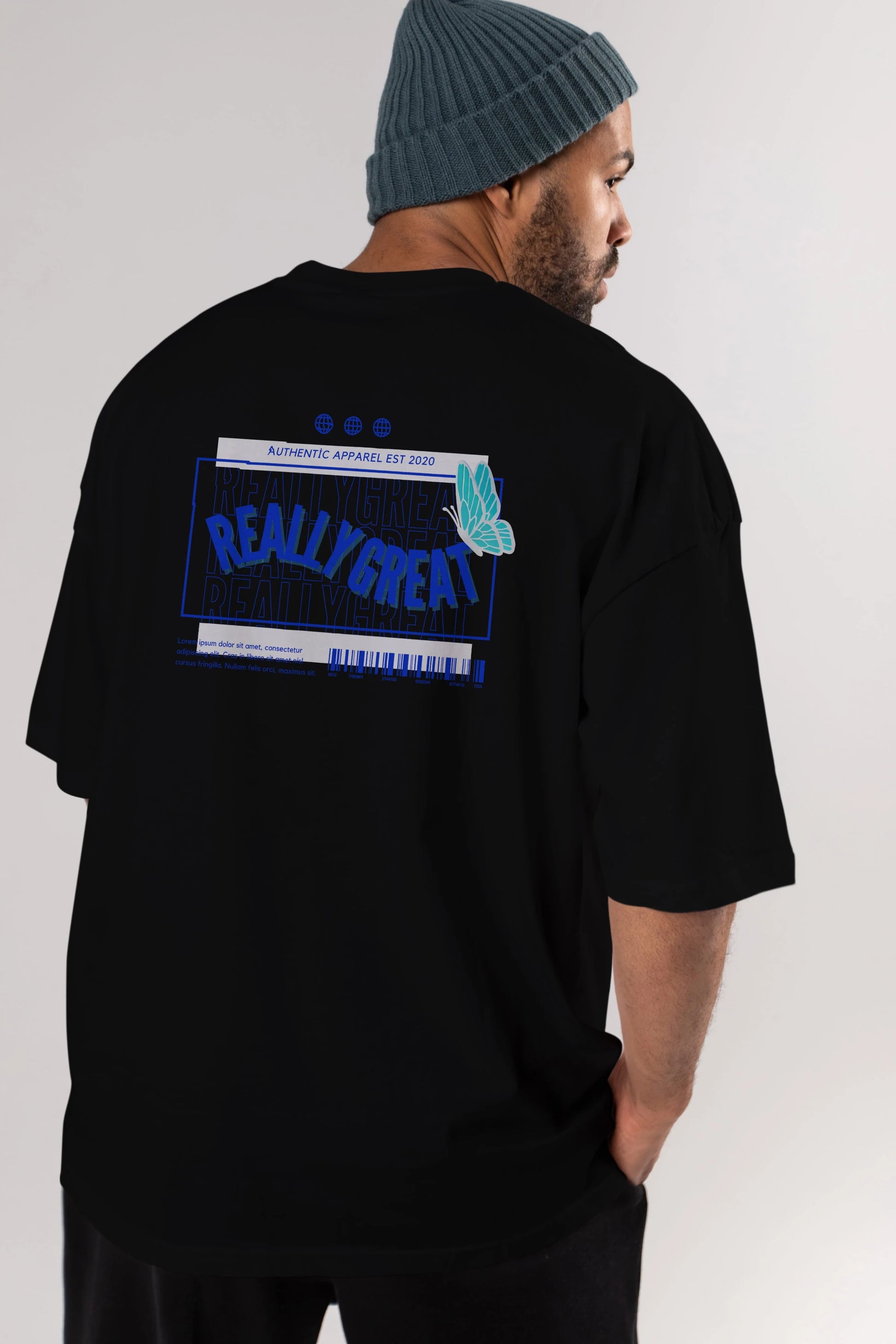 Really Great Yazılı Arka Baskılı Oversize t-shirt Erkek Kadın Unisex