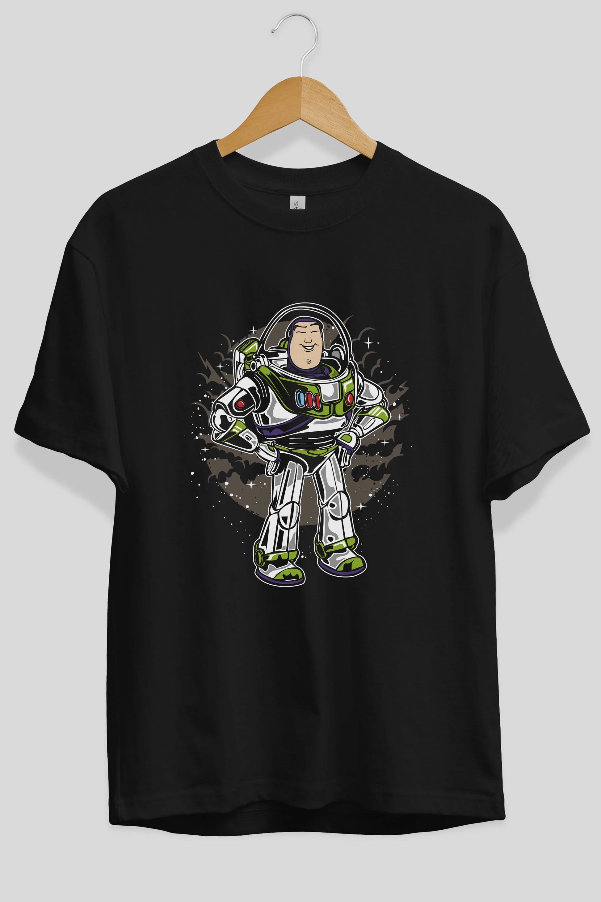 Buzz Ön Baskılı Oversize t-shirt Erkek Kadın Unisex %100 Pamuk tişort