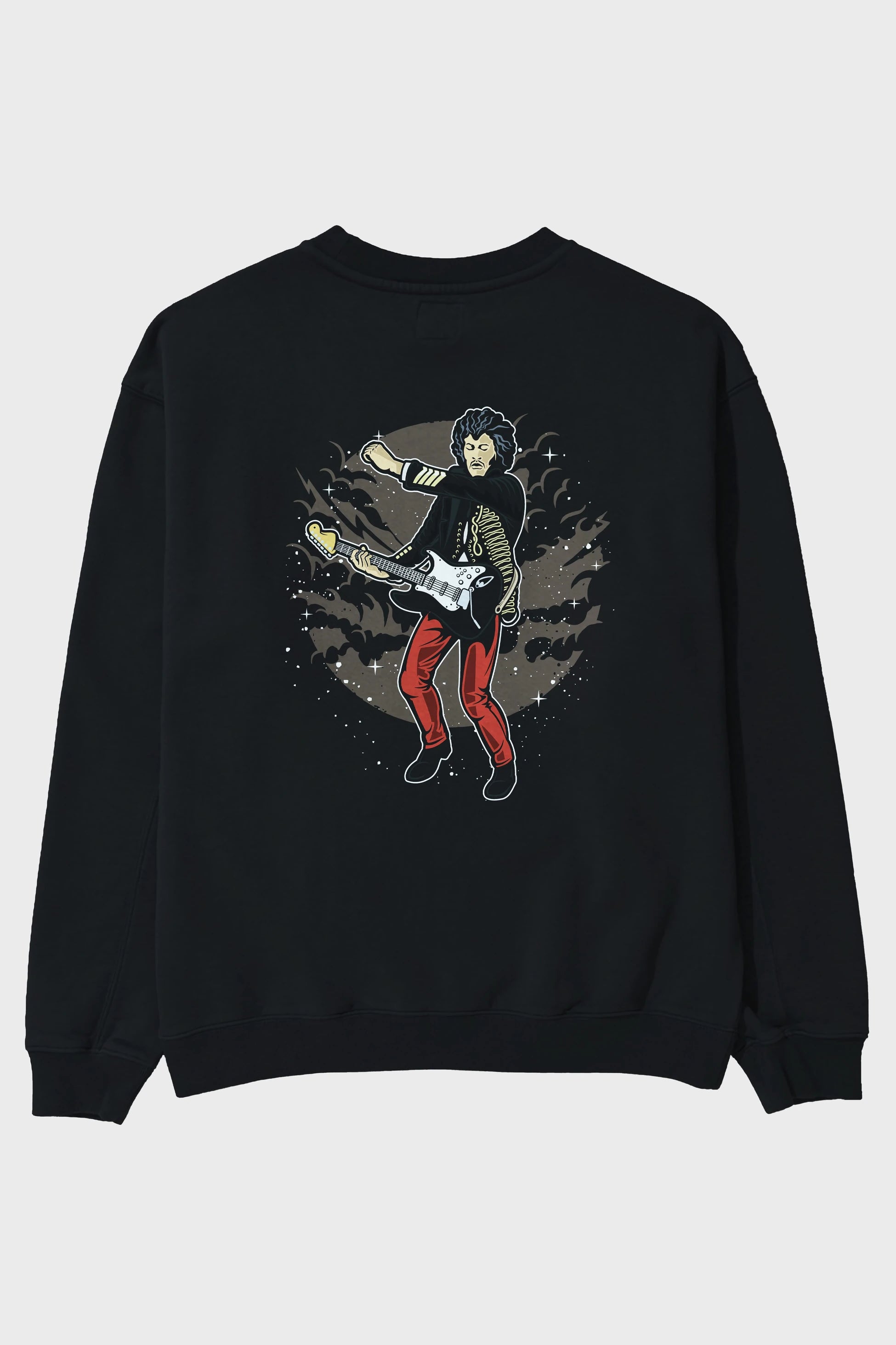 JIMMY HENDRIX Arka Baskılı Oversize Sweatshirt Erkek Kadın Unisex