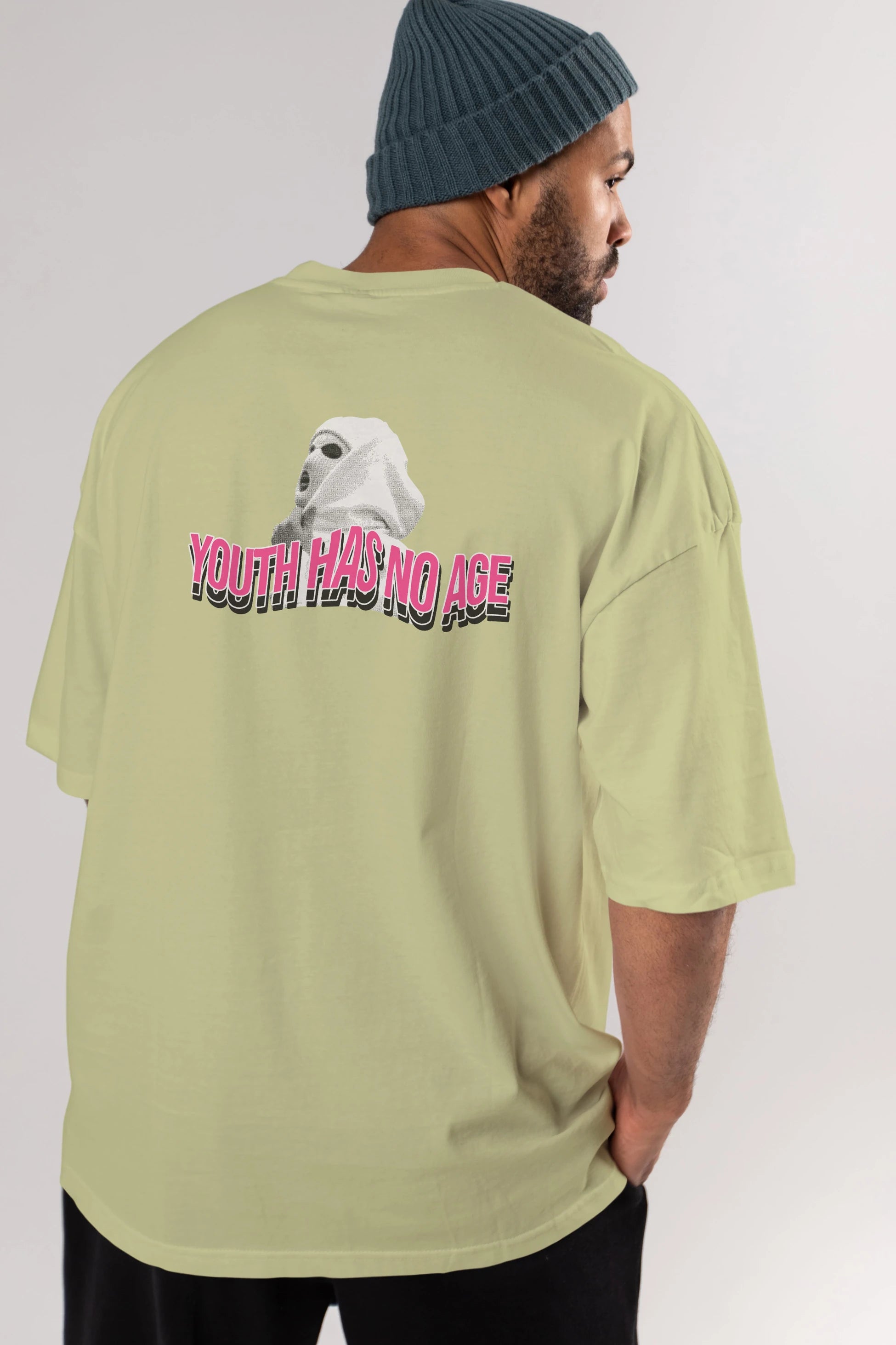Youth Has No Age Arka Baskılı Oversize t-shirt Erkek Kadın Unisex