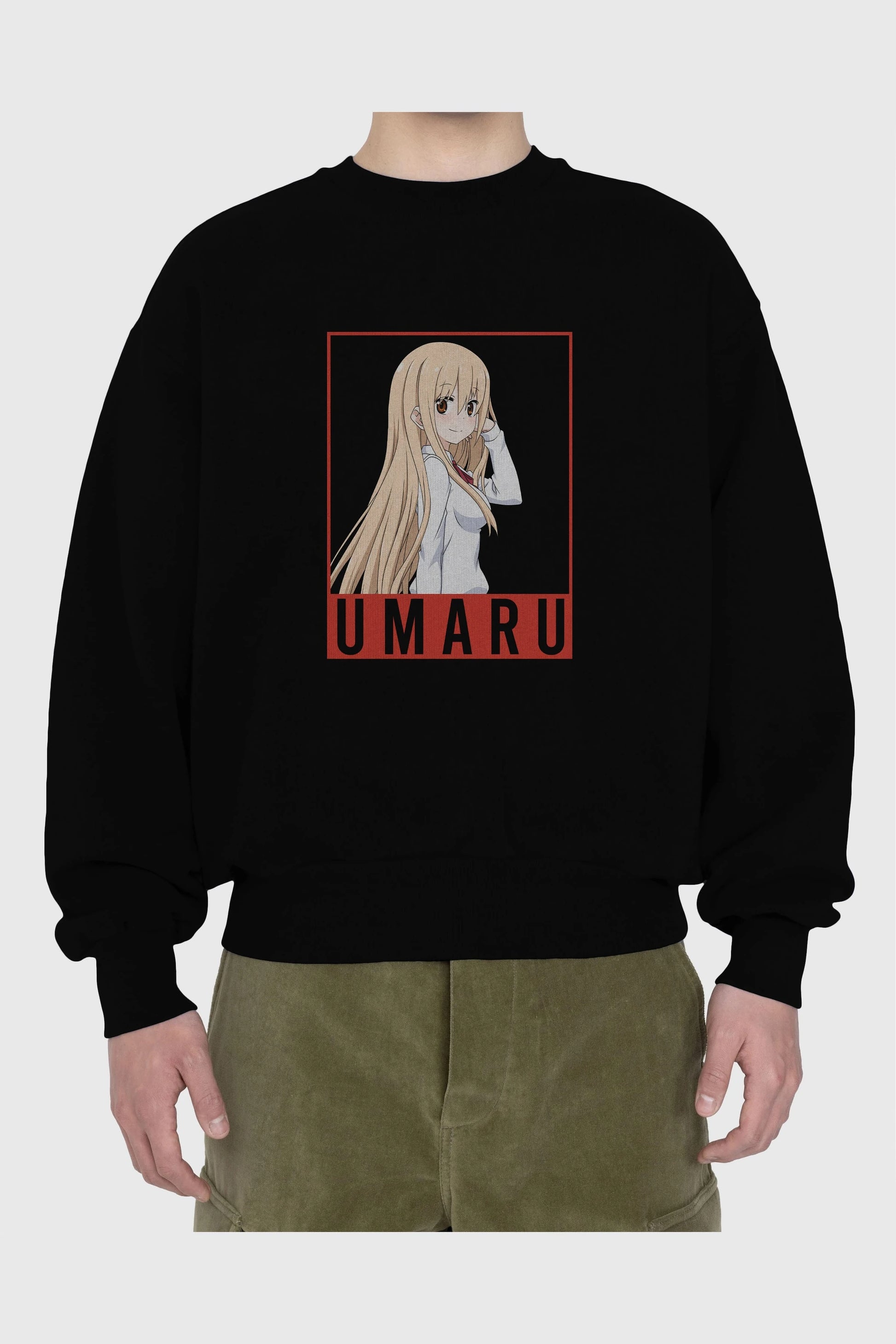 Umaru Doma 2 Anime Ön Baskılı Oversize Sweatshirt Erkek Kadın Unisex