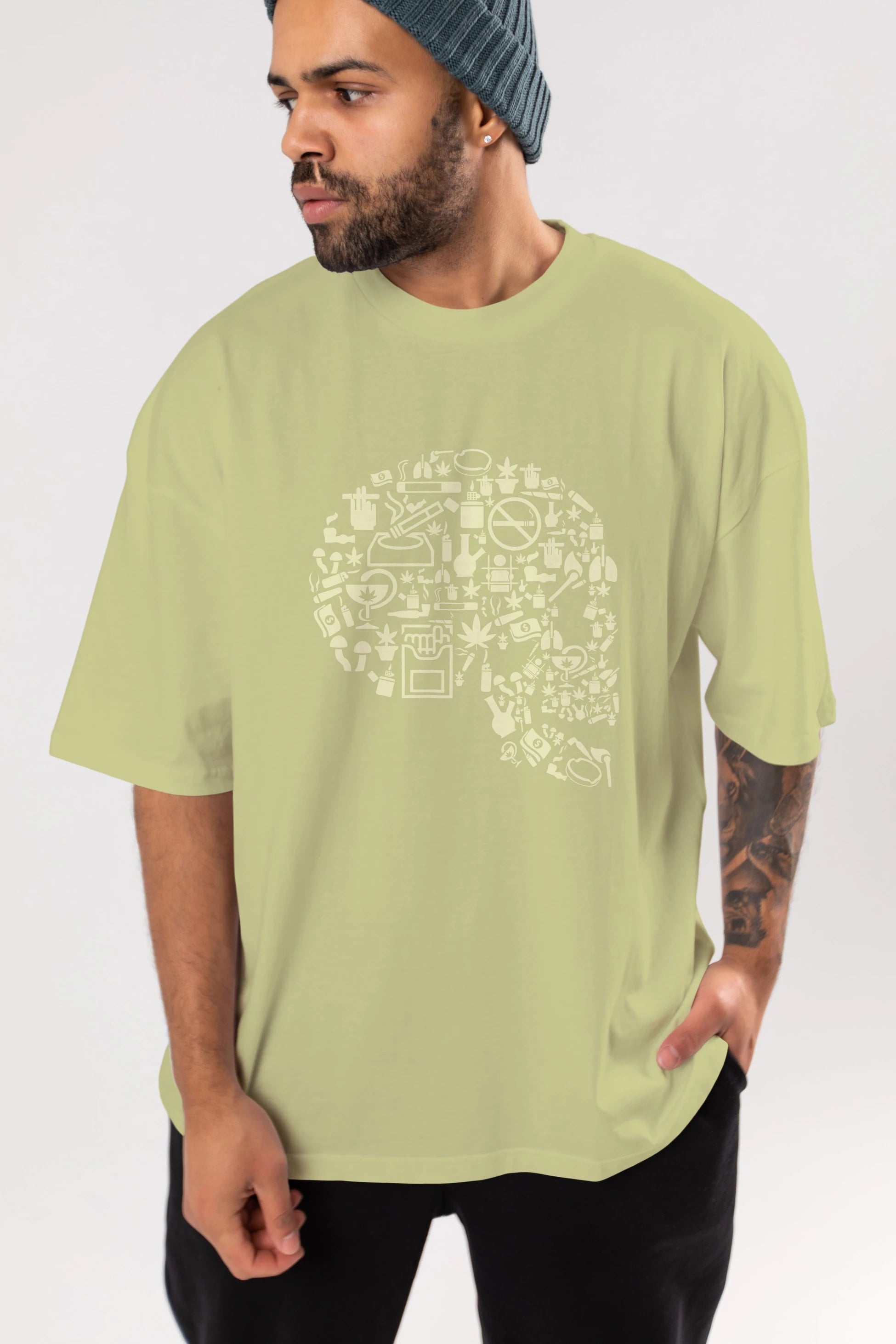 Smoking Kills Ön Baskılı Oversize t-shirt %100 pamuk Erkek Kadın Unisex
