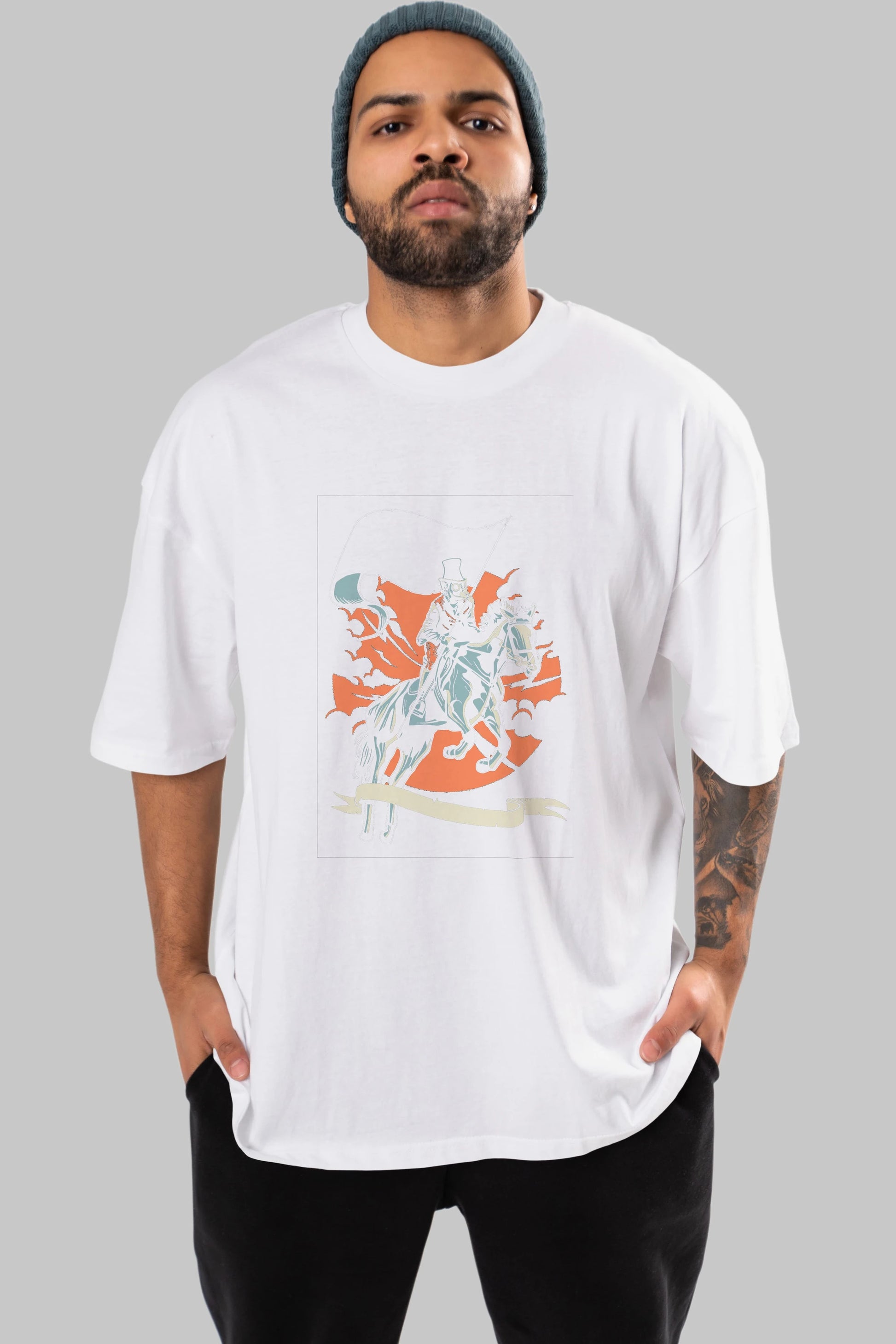 Plague Doctor Ön Baskılı Oversize t-shirt Erkek Kadın Unisex %100 Pamuk tişort