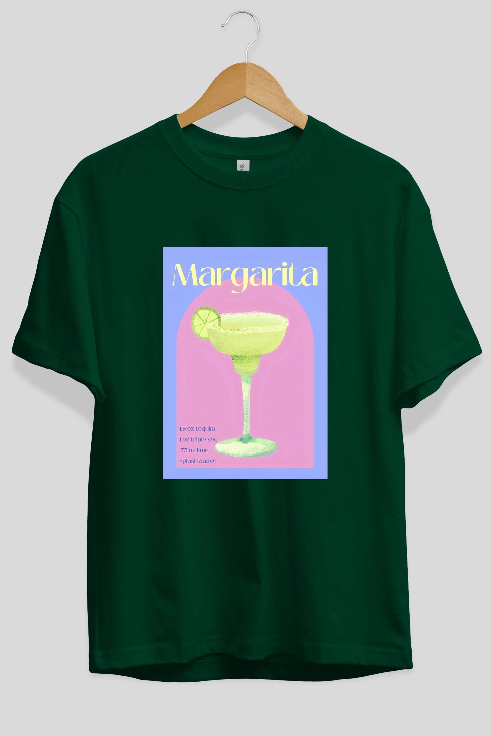 Margarita 6 Ön Baskılı Oversize t-shirt Erkek Kadın Unisex %100 Pamuk Bisiklet Yaka tişort
