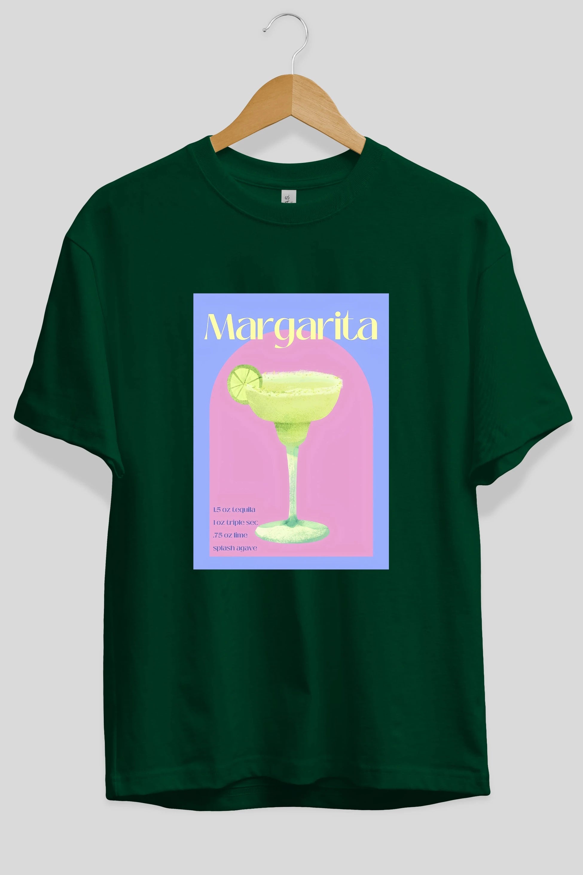 Margarita 6 Ön Baskılı Oversize t-shirt Erkek Kadın Unisex %100 Pamuk Bisiklet Yaka tişort