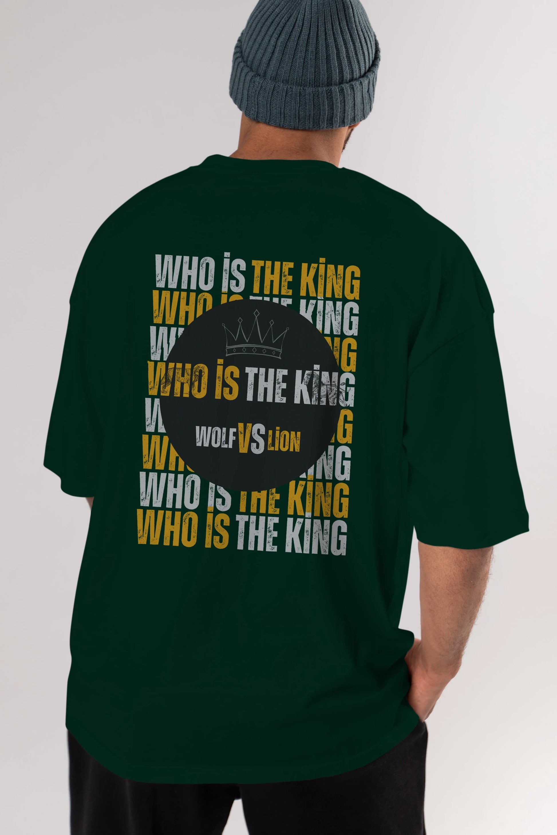 Who Is The King Yazılı Arka Baskılı Oversize t-shirt Erkek Kadın Unisex