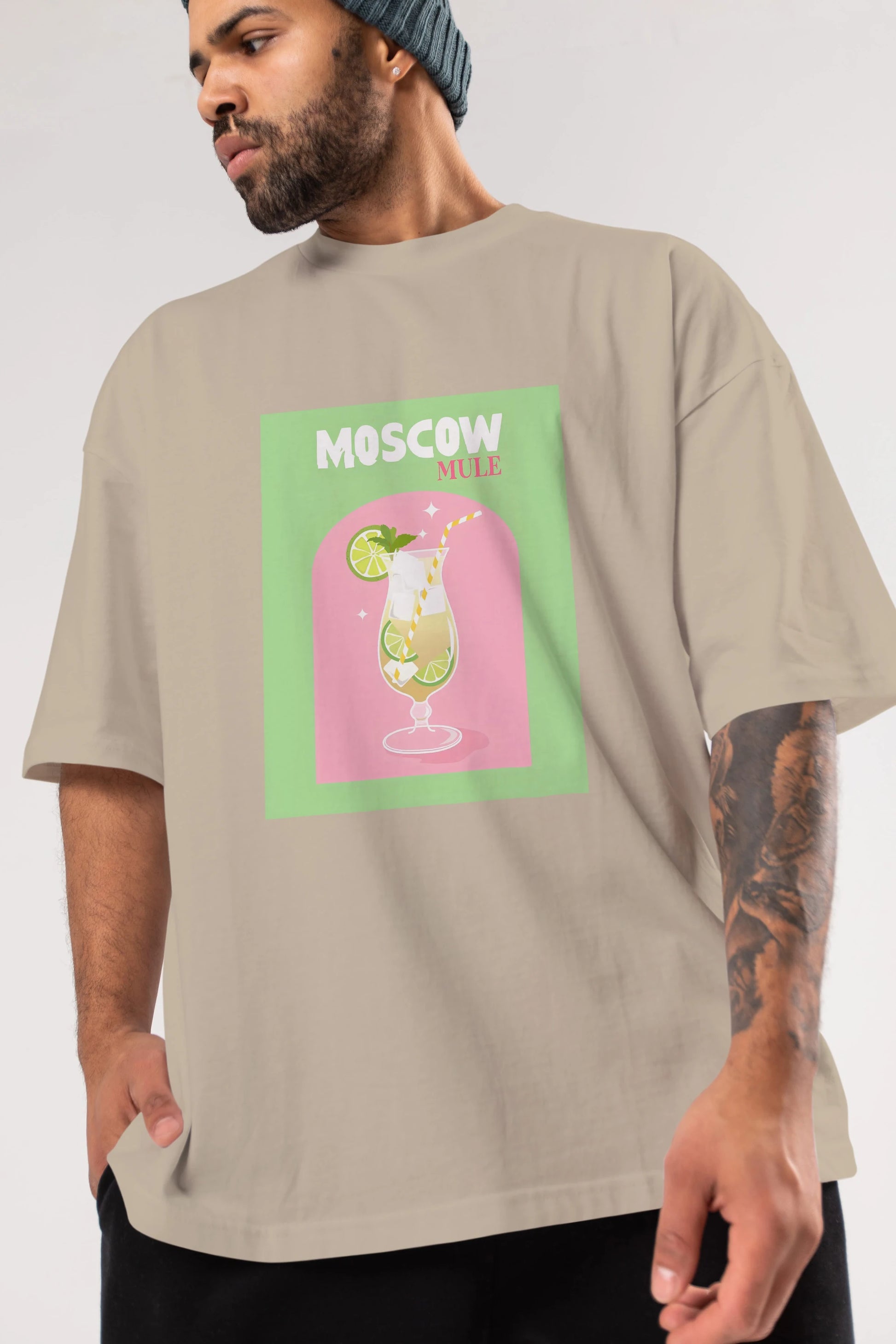 Moscow Mule 5 Ön Baskılı Oversize t-shirt Erkek Kadın Unisex %100 Pamuk Bisiklet Yaka tişort
