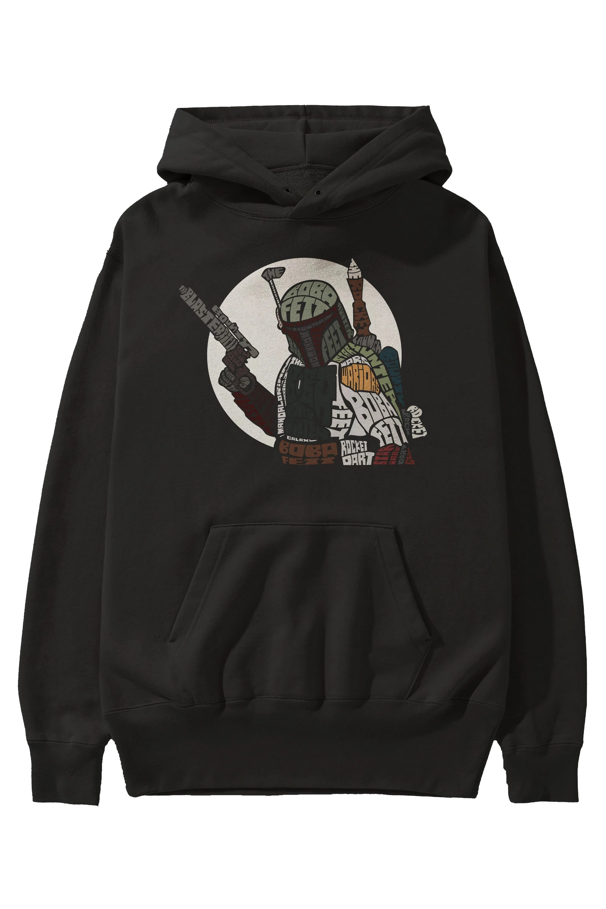 Boba Fett Ön Baskılı Hoodie Oversize Kapüşonlu Sweatshirt Erkek Kadın Unisex