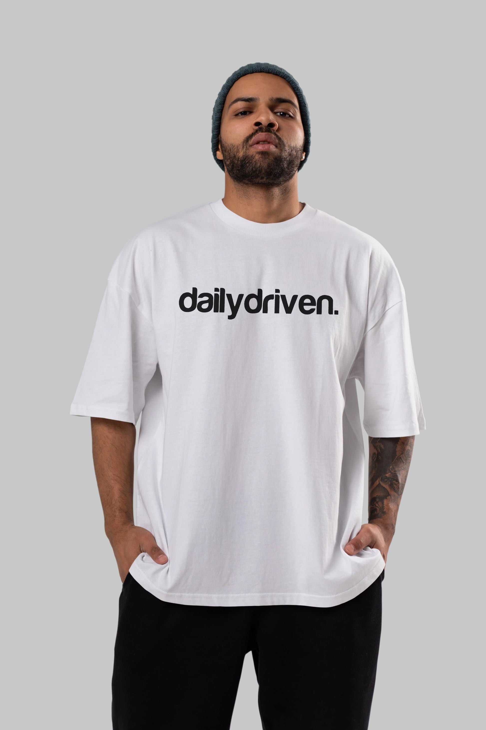 Dailydriven Ön Baskılı Oversize t-shirt %100 pamuk Erkek Kadın Unisex
