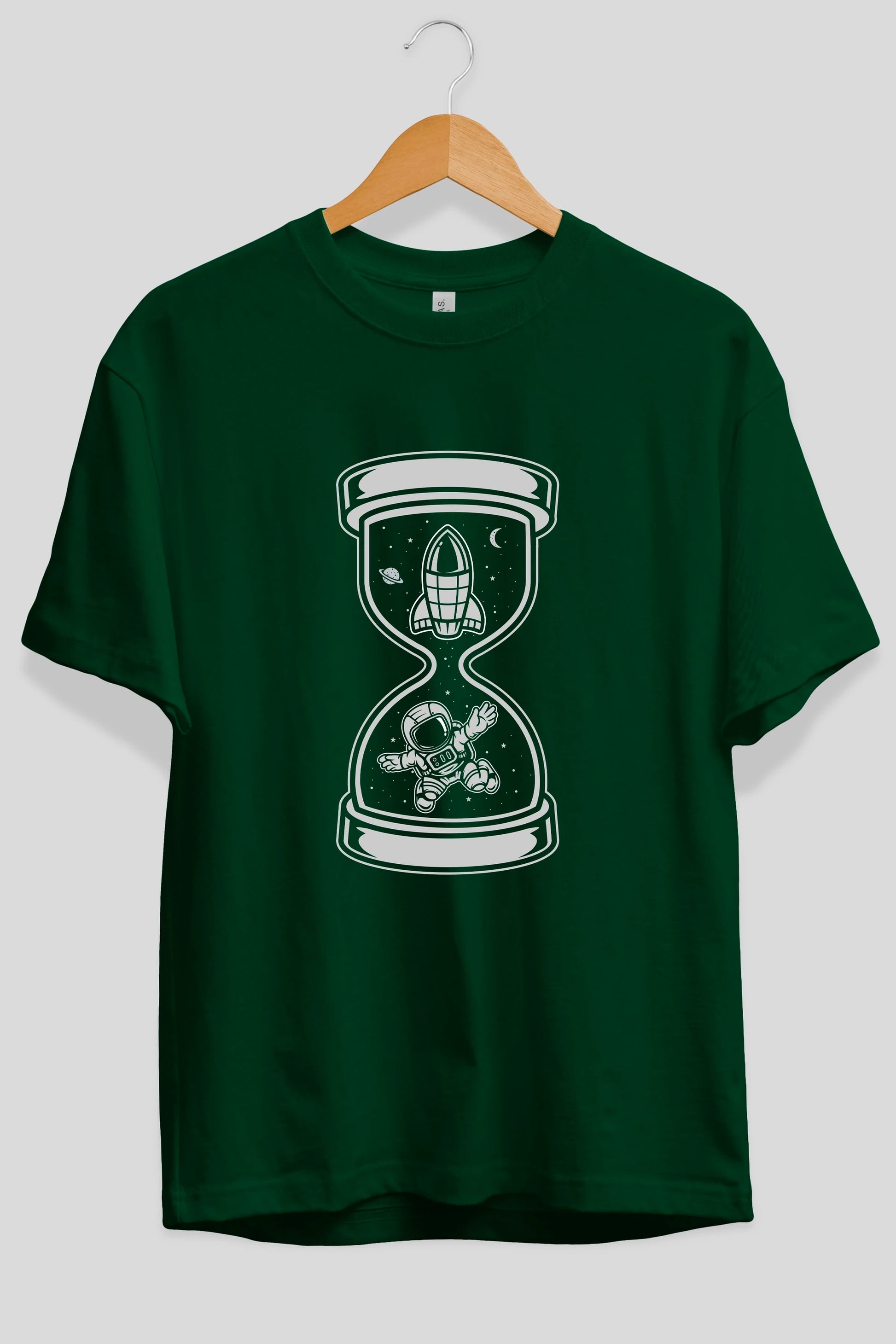 Astronaut Time Ön Baskılı Oversize t-shirt Erkek Kadın Unisex