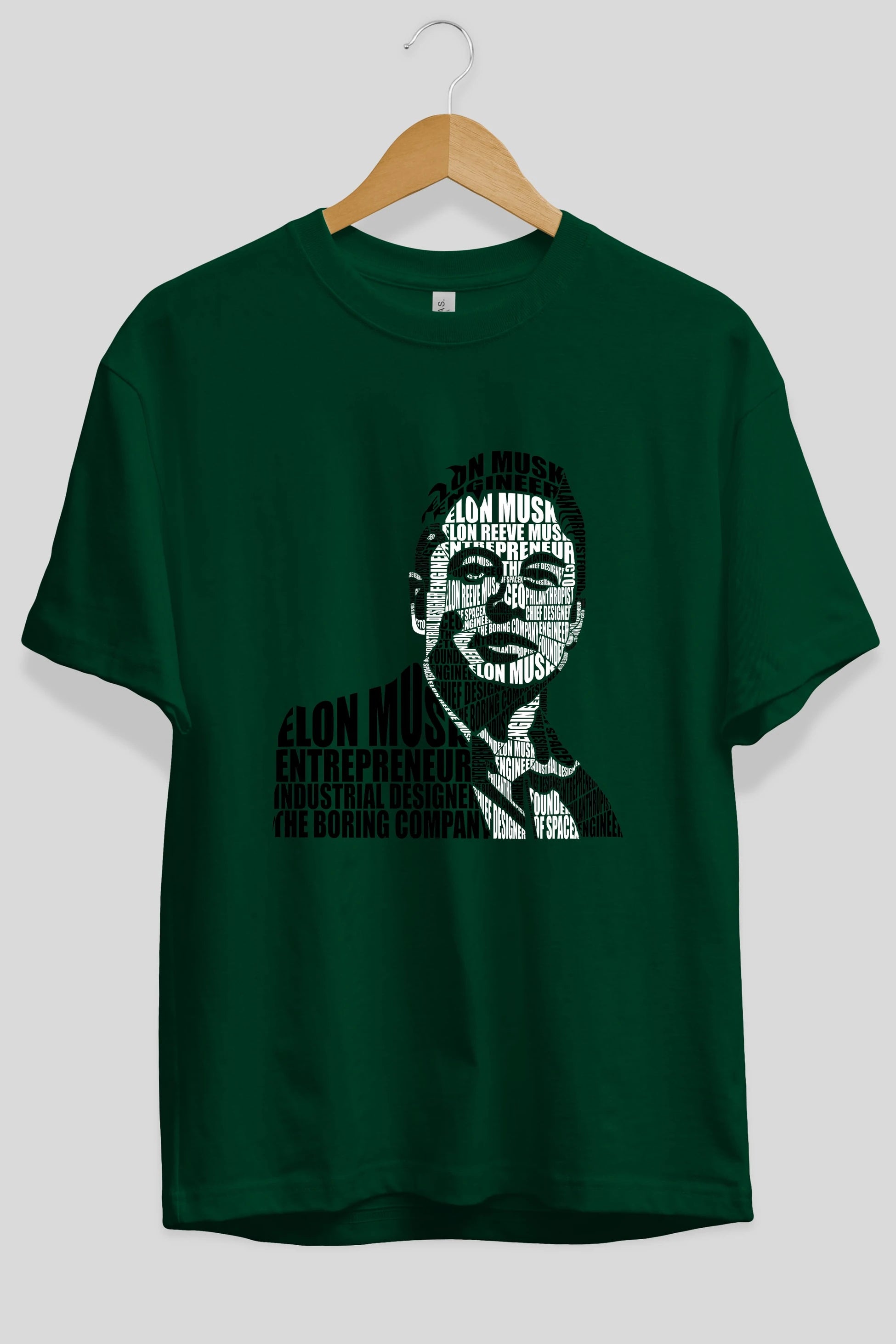 Elon Musk Calligram Ön Baskılı Oversize t-shirt %100 pamuk Erkek Kadın Unisex
