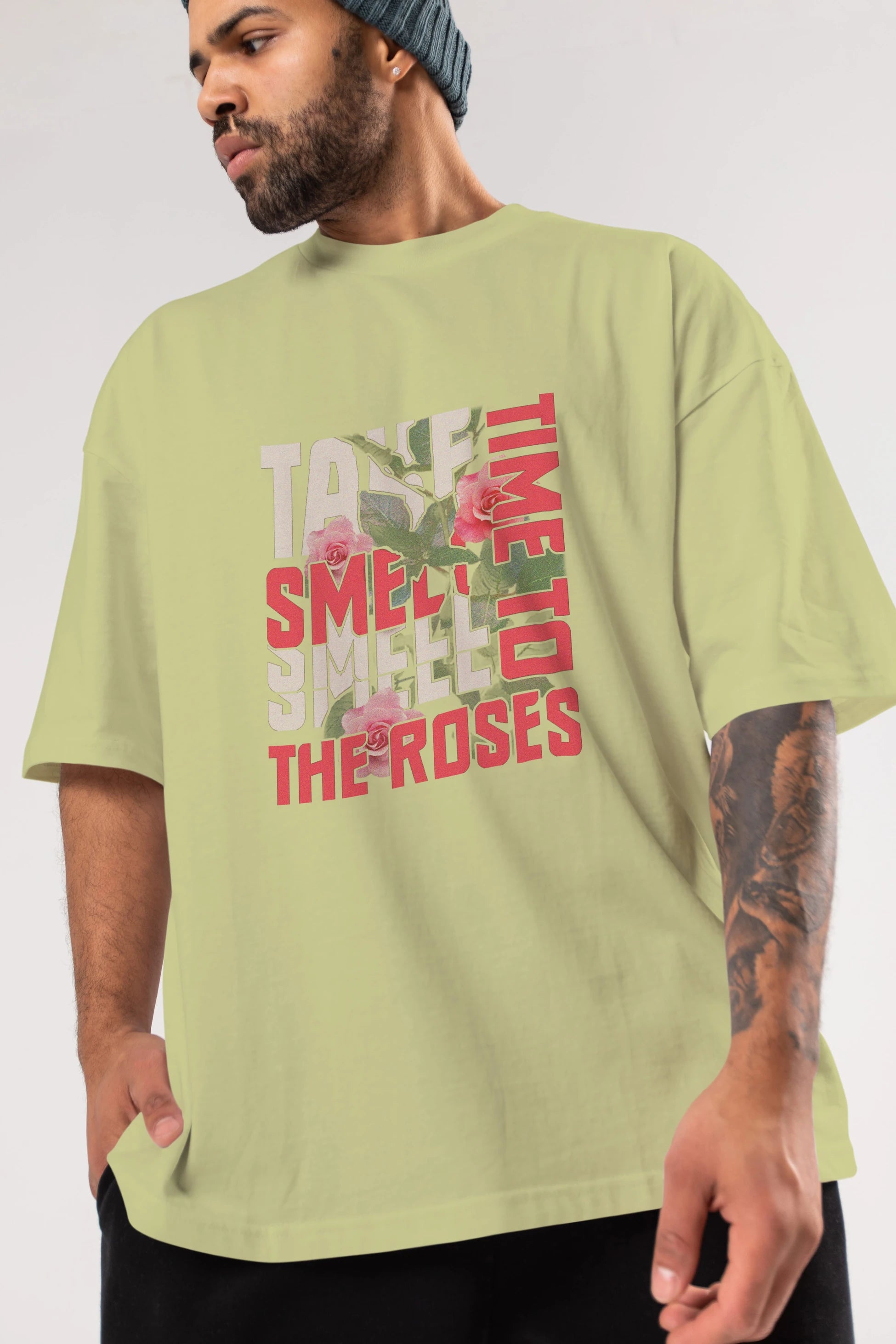 Take time to smell the roses Ön Baskılı Oversize t-shirt Erkek Kadın Unisex