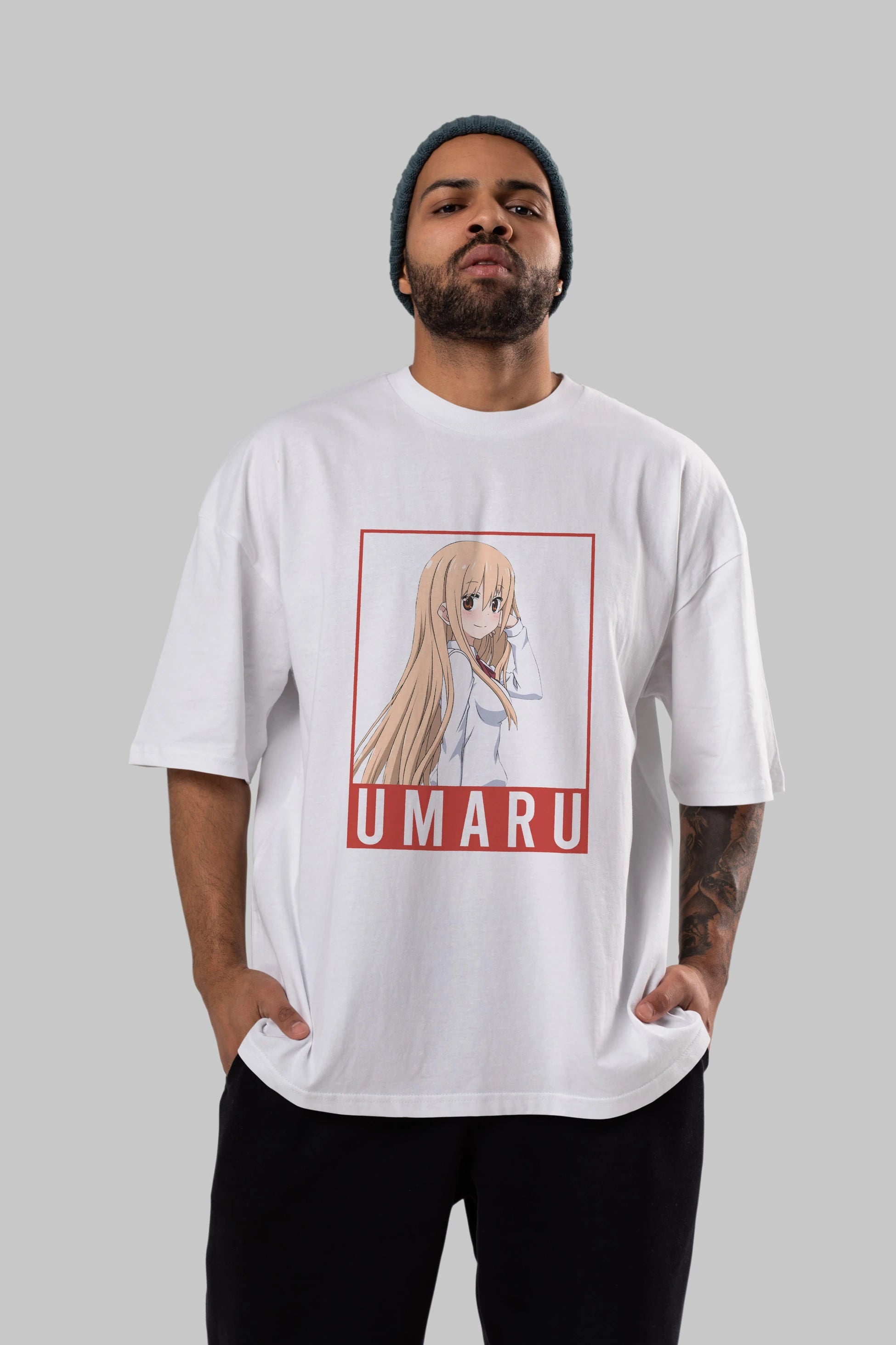 Umaru Doma 2 (2) Anime Ön Baskılı Oversize t-shirt %100 pamuk Erkek Kadın Unisex