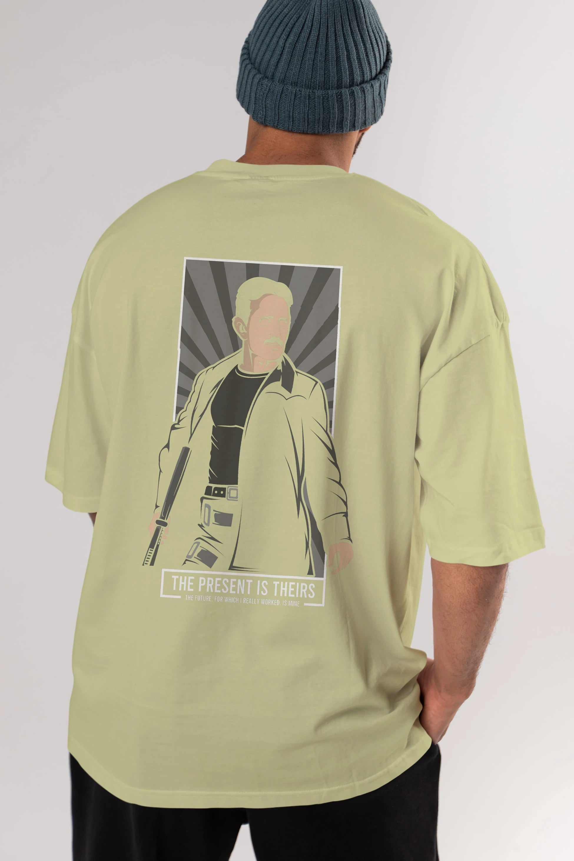 Tesla Matrix Arka Baskılı Oversize t-shirt Erkek Kadın Unisex %100 Pamuk tişort